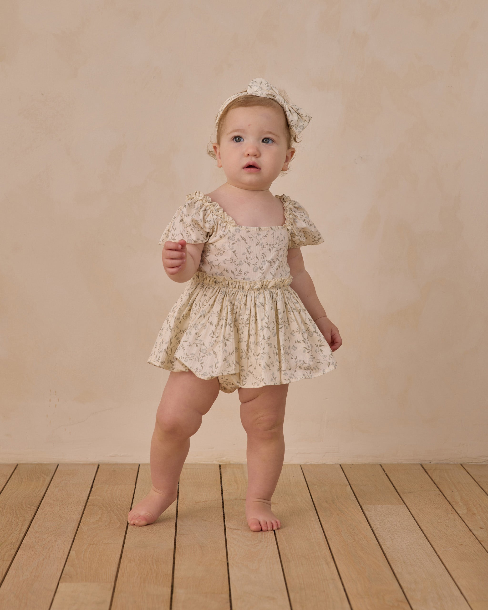 Baby Bow Headband Set Ivory, Vines - Rylee + Cru | Kids Clothes | Trendy Baby Clothes | Modern Infant Outfits |