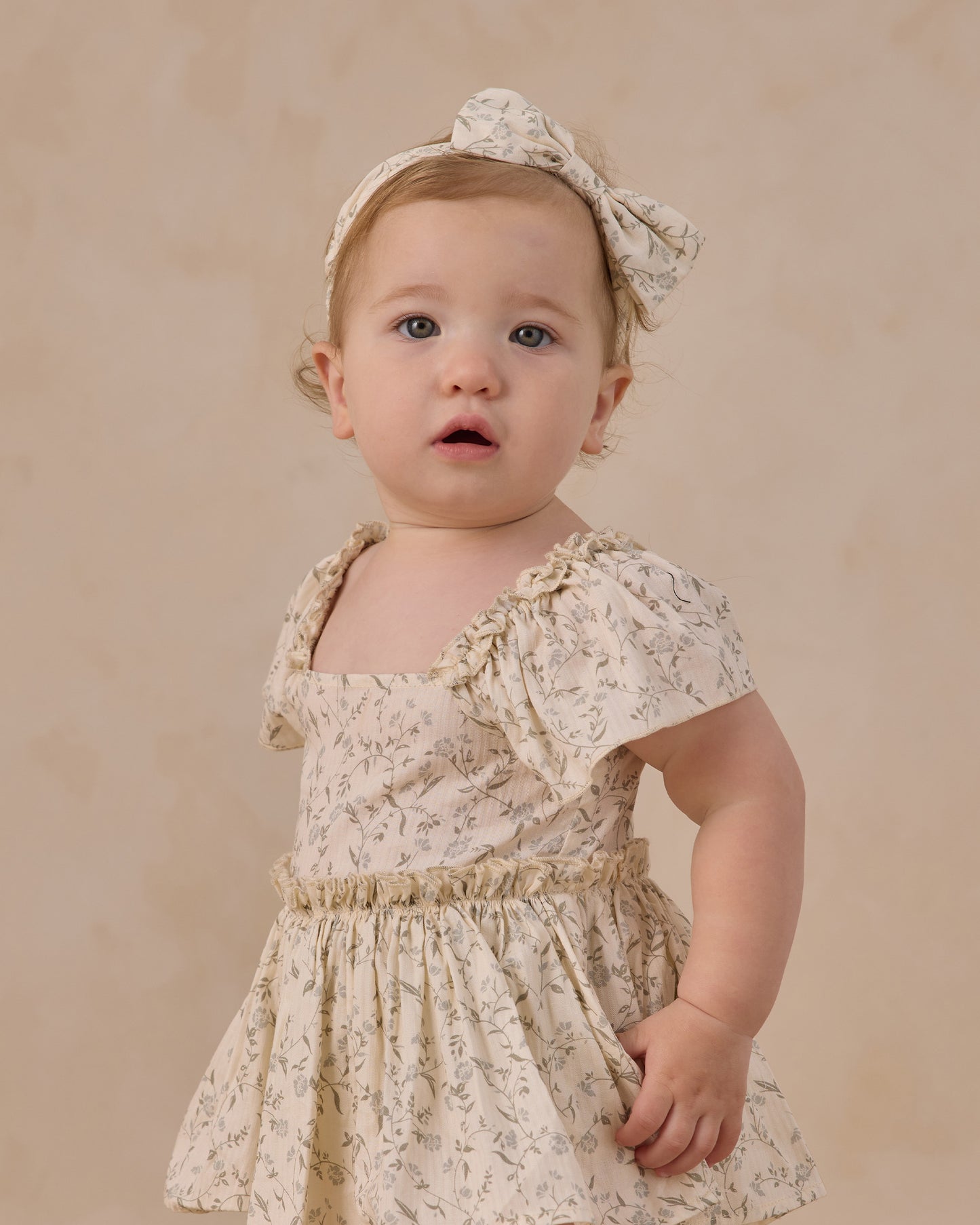 Baby Bow Headband Set Ivory, Vines - Rylee + Cru | Kids Clothes | Trendy Baby Clothes | Modern Infant Outfits |