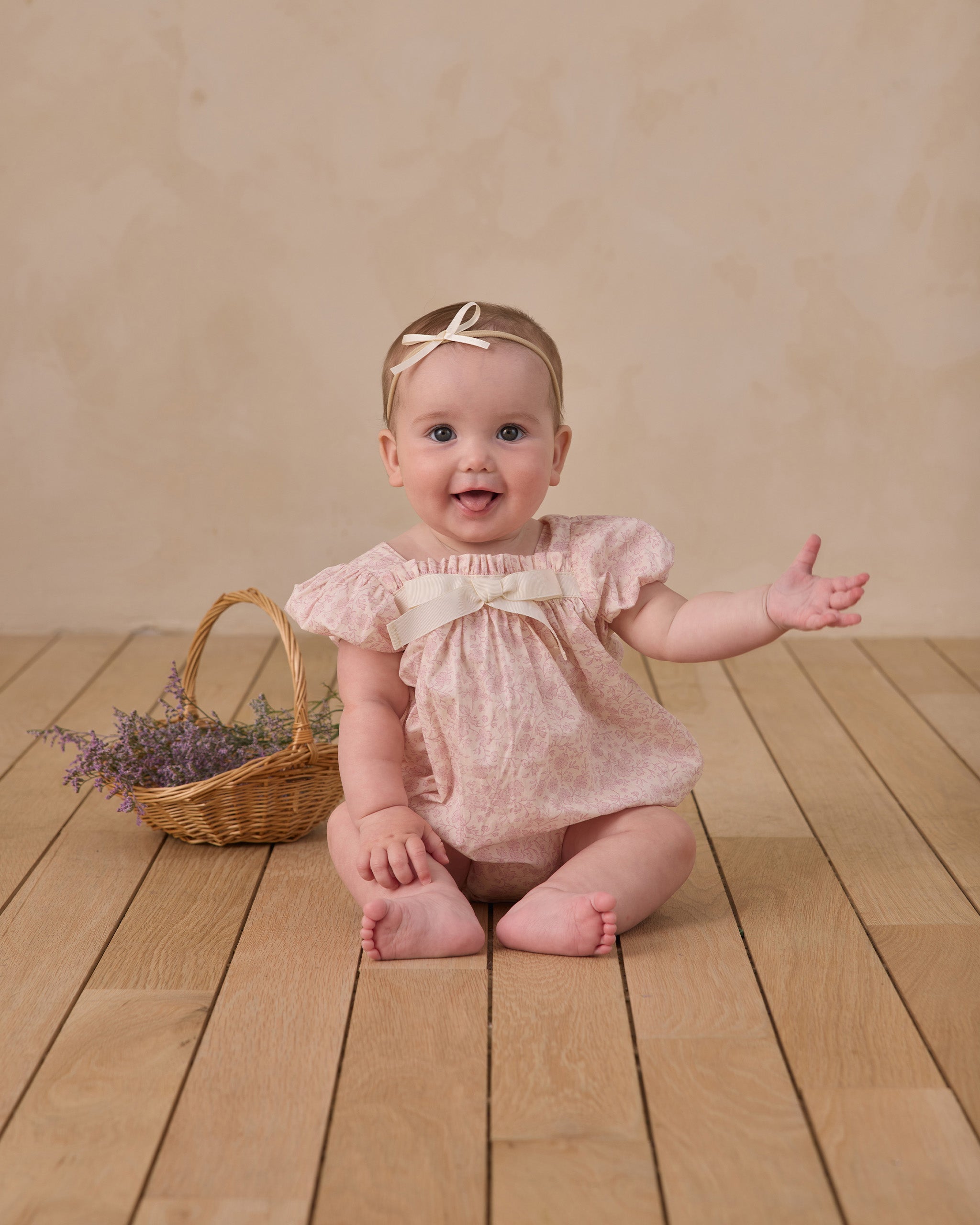 Lyla Romper Lavender Floral – Noralee