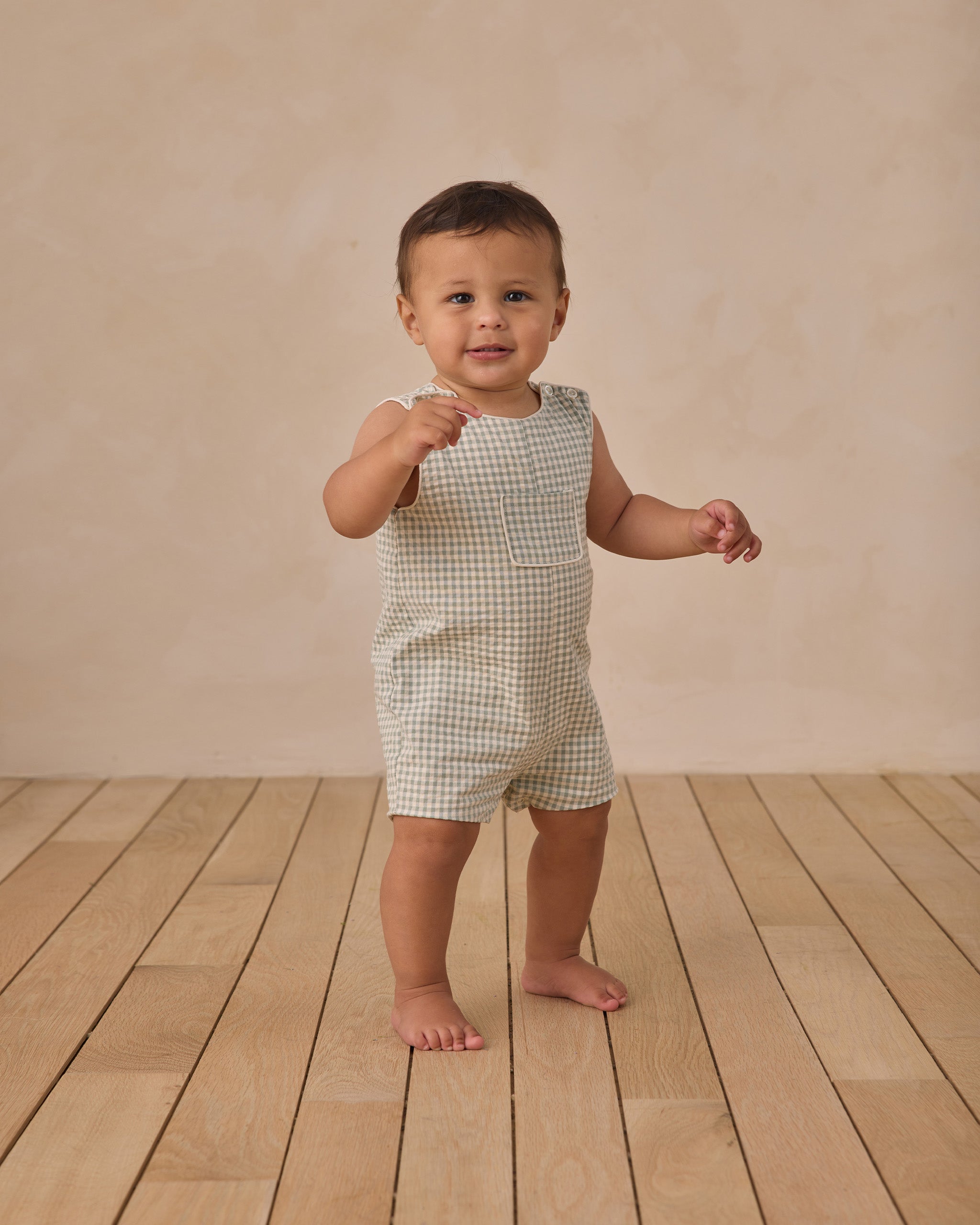 【試着のみ未使用】EIRLYS ROMPER EUCALYPTUS Georgie Romper Eucalyptus Check – Noralee