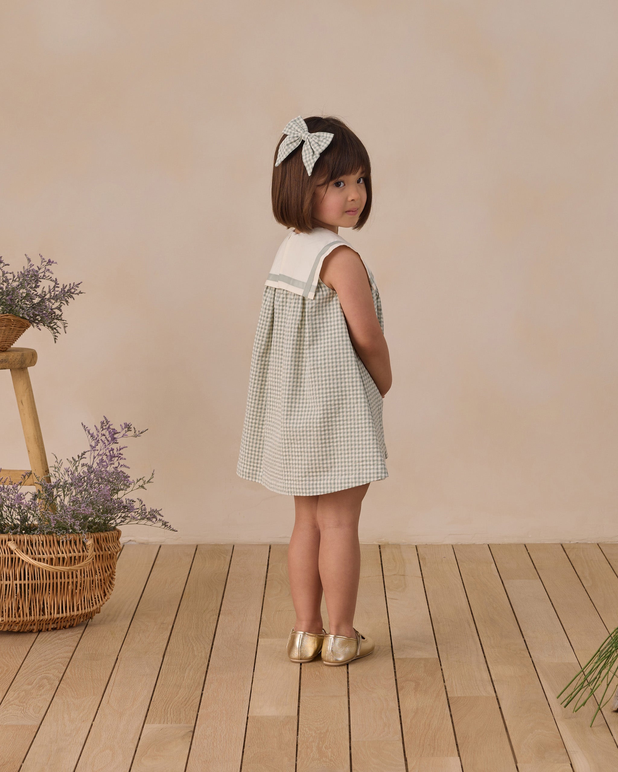 Daisy Dress Eucalyptus Check – Noralee
