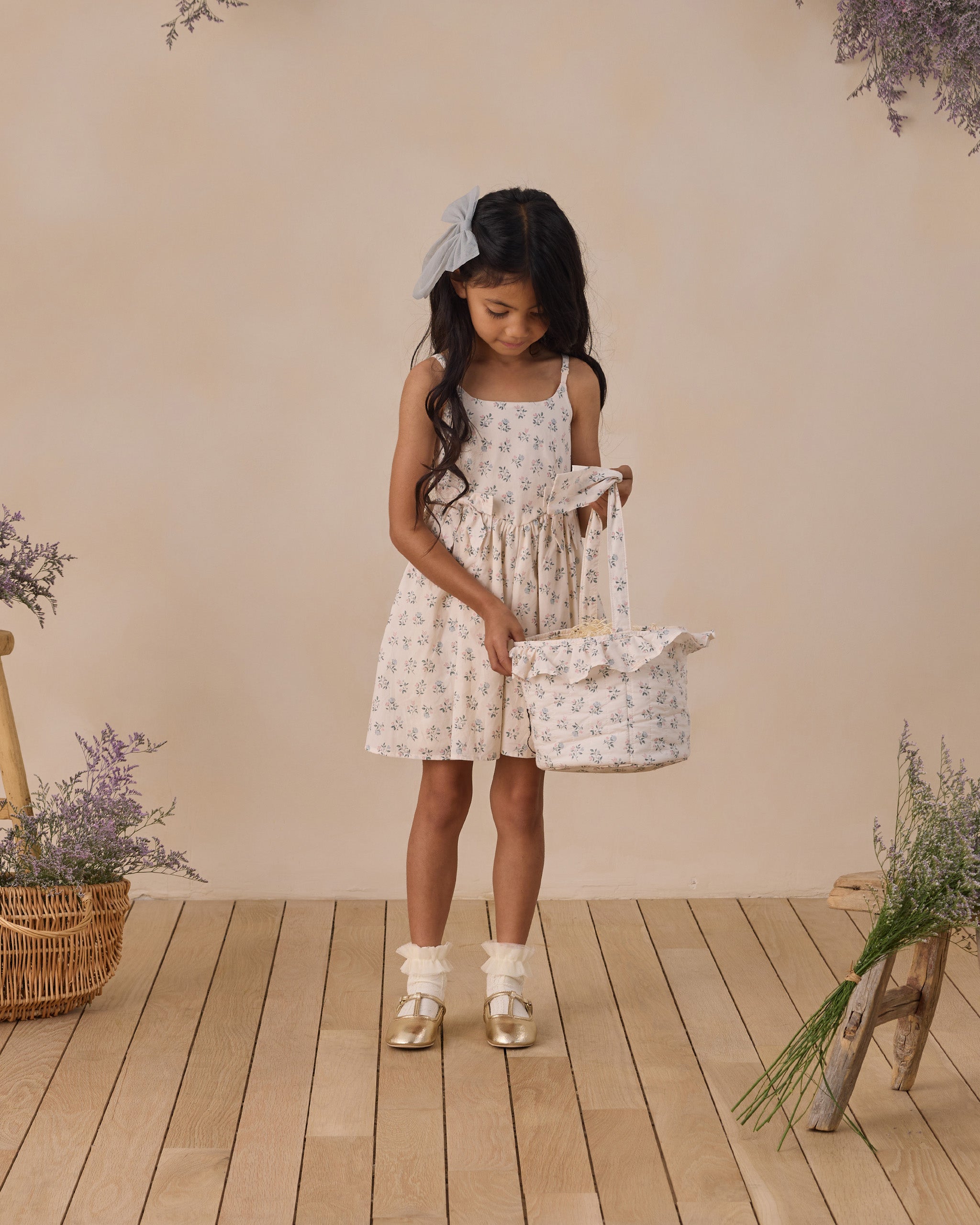 Everly Bow Sky - Rylee + Cru | Kids Clothes | Trendy Baby Clothes | Modern Infant Outfits |