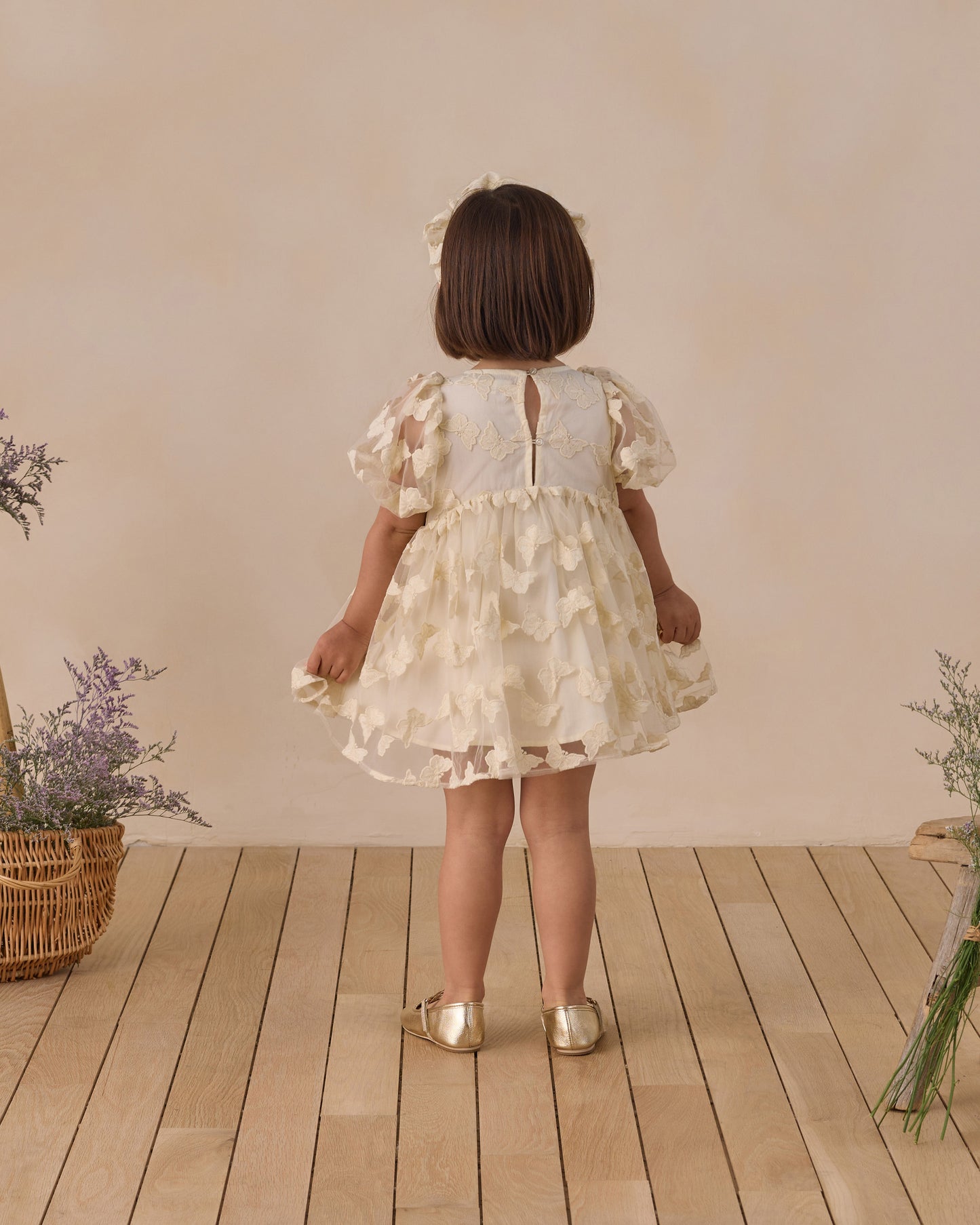 Luna Dress Natural - Rylee + Cru | Kids Clothes | Trendy Baby Clothes | Modern Infant Outfits |
