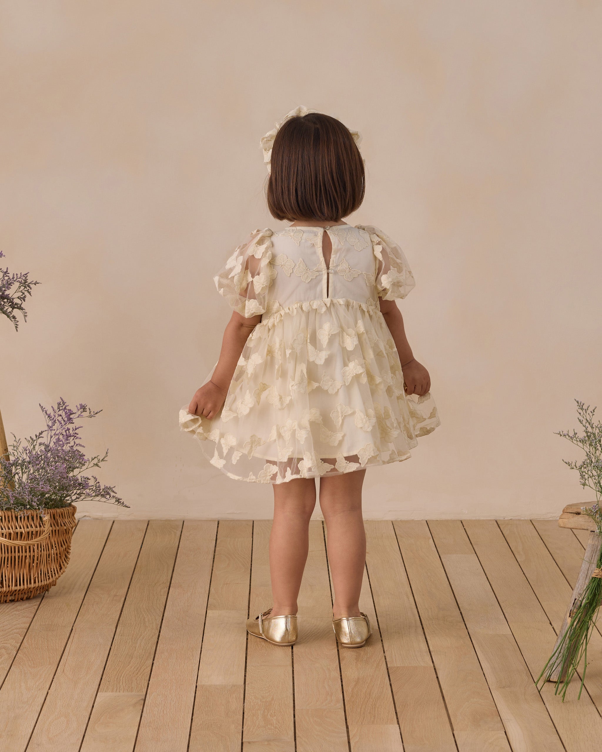 Luna Dress Natural - Rylee + Cru | Kids Clothes | Trendy Baby Clothes | Modern Infant Outfits |