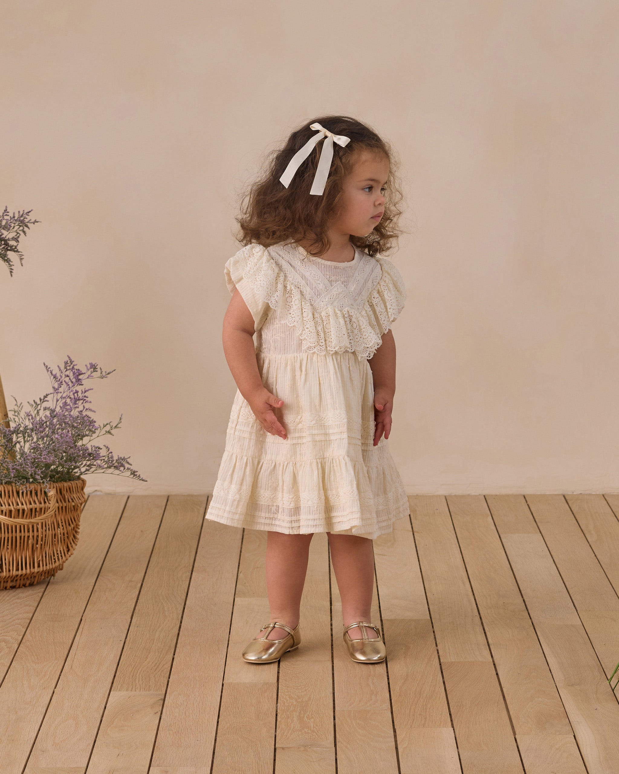 Goldie Dress Ivory  Noralee