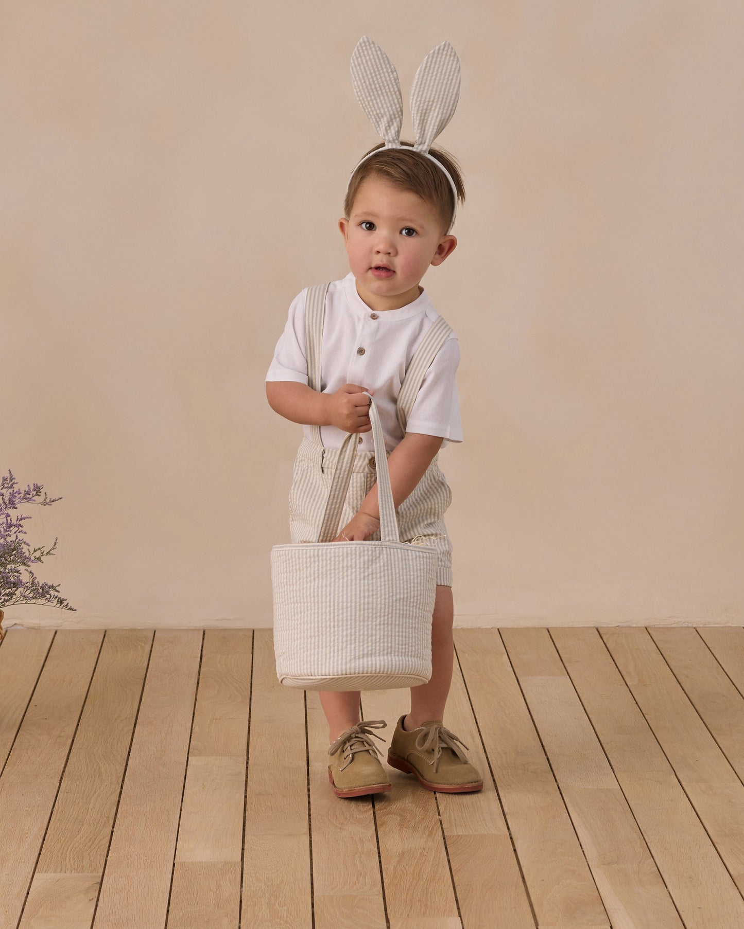 Easter Basket Sky Stripe Seersucker - Rylee + Cru | Kids Clothes | Trendy Baby Clothes | Modern Infant Outfits |