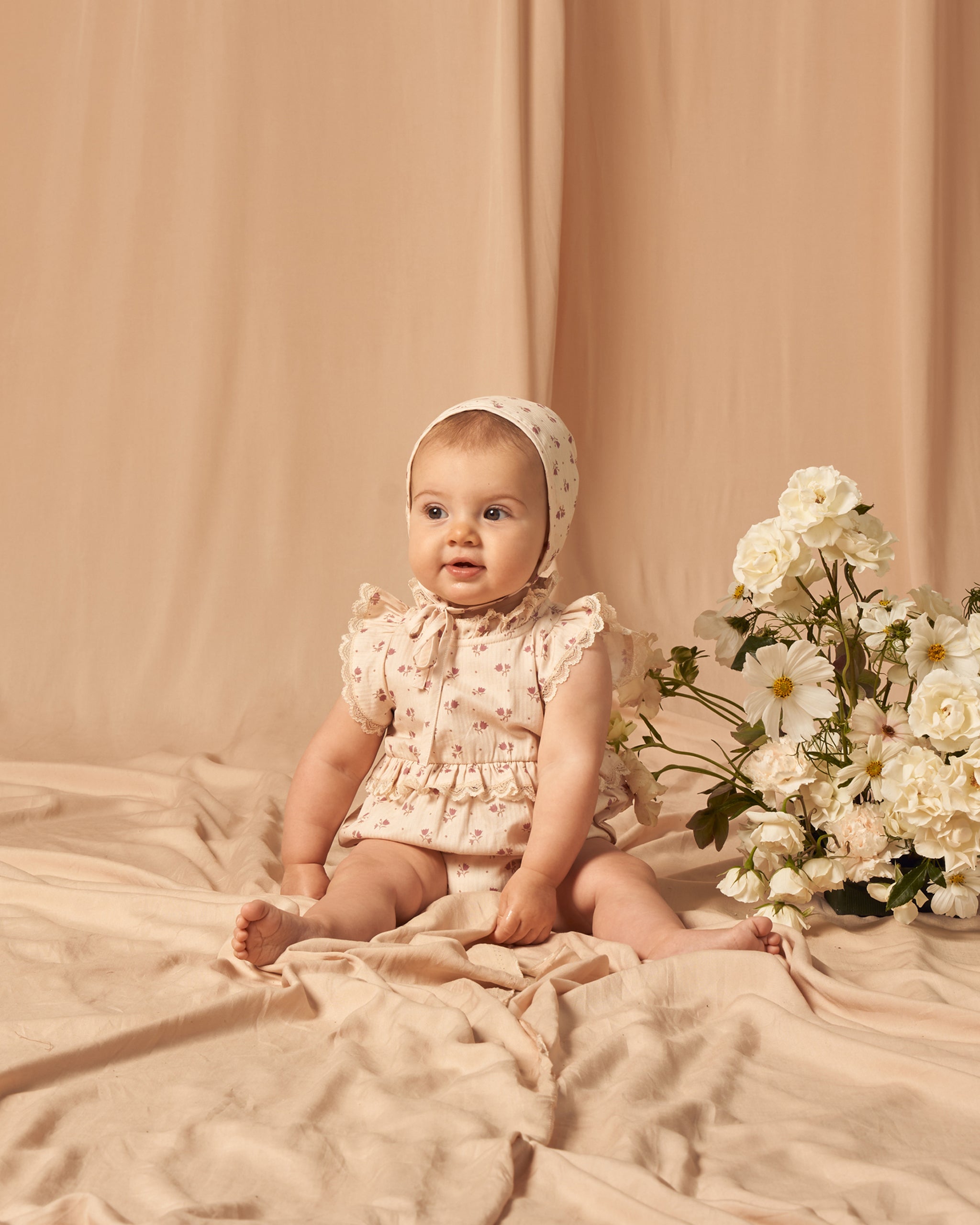 Alice Romper || Tulips - Rylee + Cru | Kids Clothes | Trendy Baby Clothes | Modern Infant Outfits |