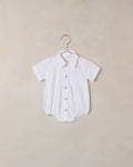 Henry Romper White - Rylee + Cru | Kids Clothes | Trendy Baby Clothes | Modern Infant Outfits |