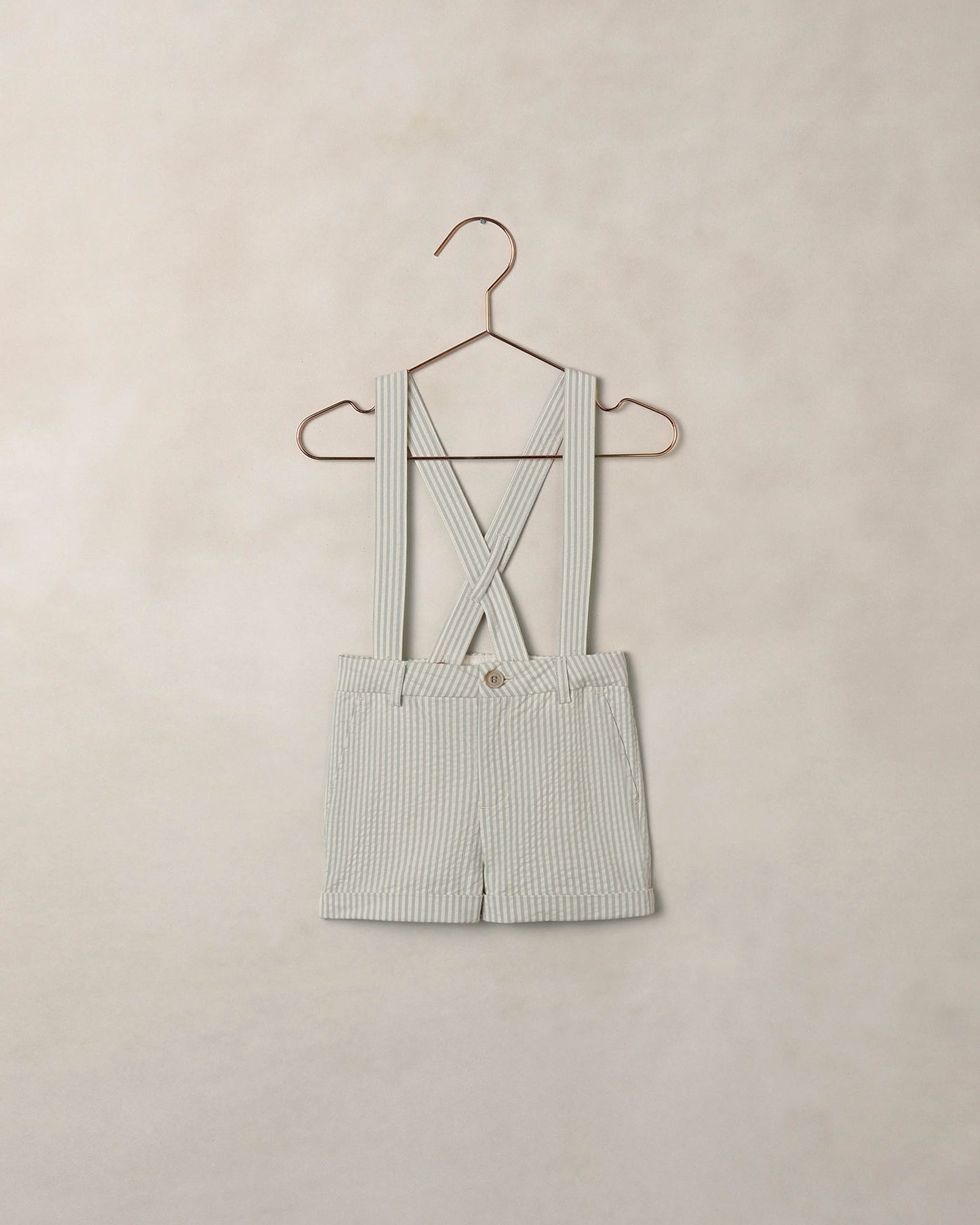 Suspender Short Sky Stripe - Rylee + Cru | Kids Clothes | Trendy Baby Clothes | Modern Infant Outfits |