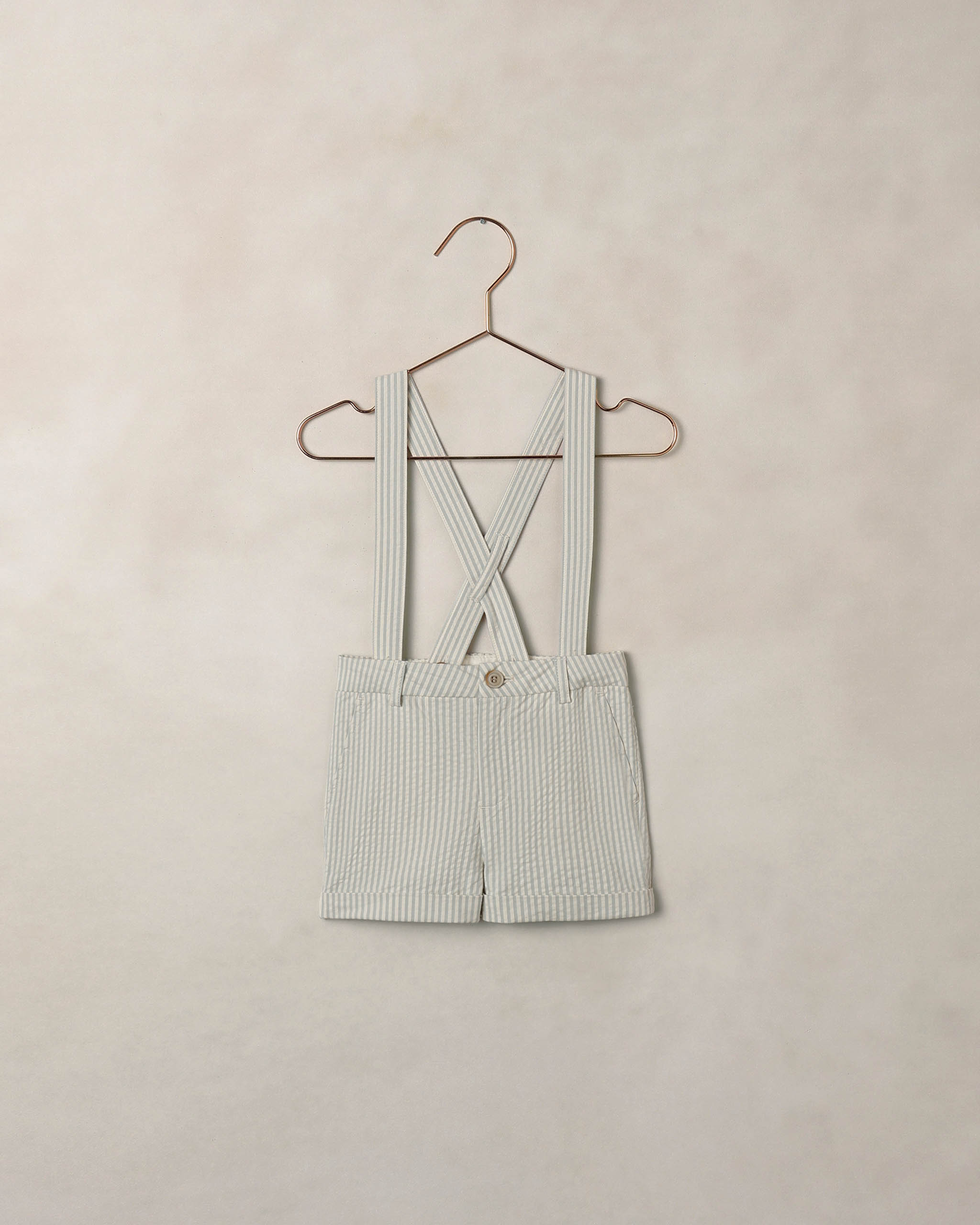 Suspender Short Sky Stripe - Rylee + Cru | Kids Clothes | Trendy Baby Clothes | Modern Infant Outfits |