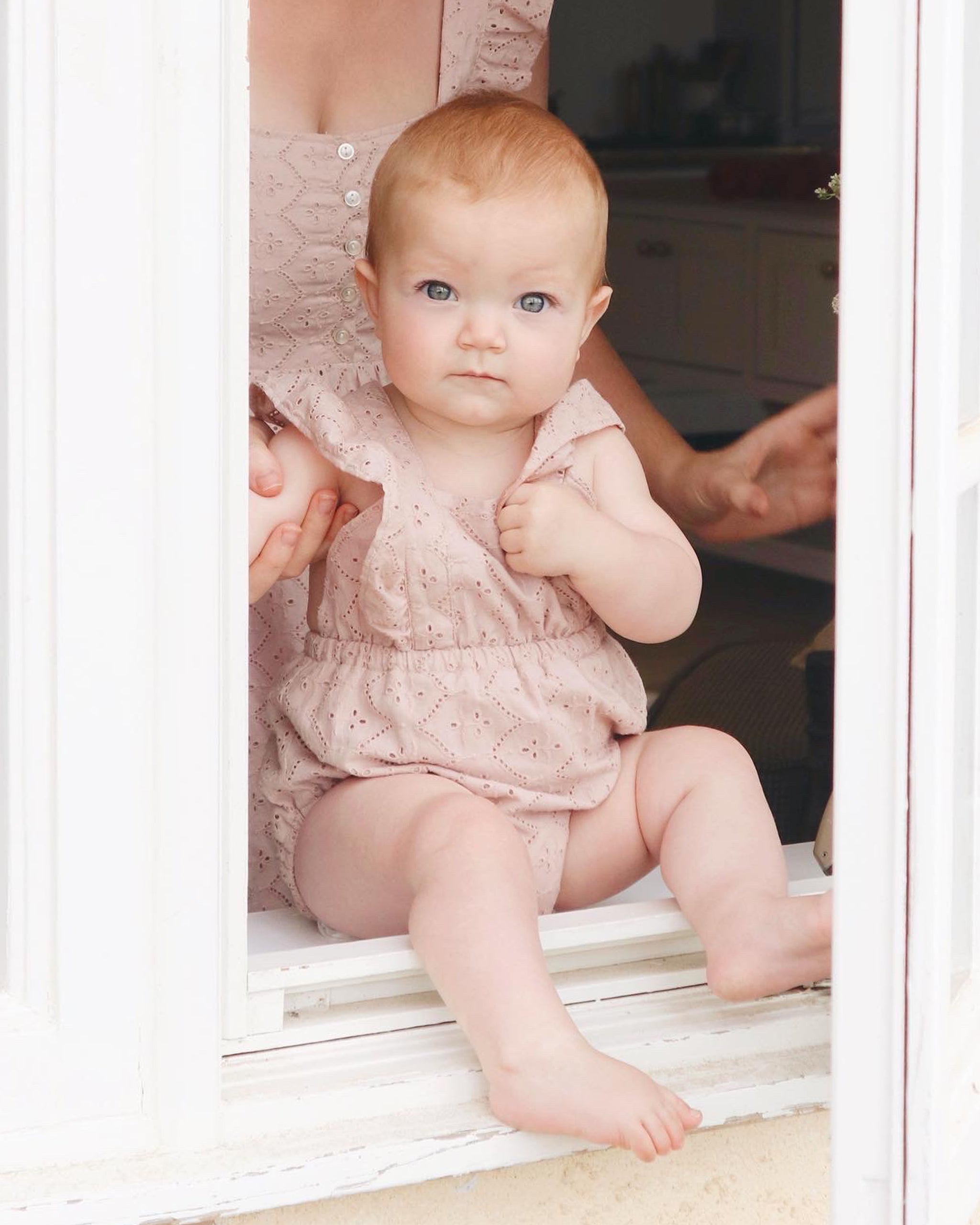 Lucy Romper || Rose - Rylee + Cru | Kids Clothes | Trendy Baby Clothes | Modern Infant Outfits |