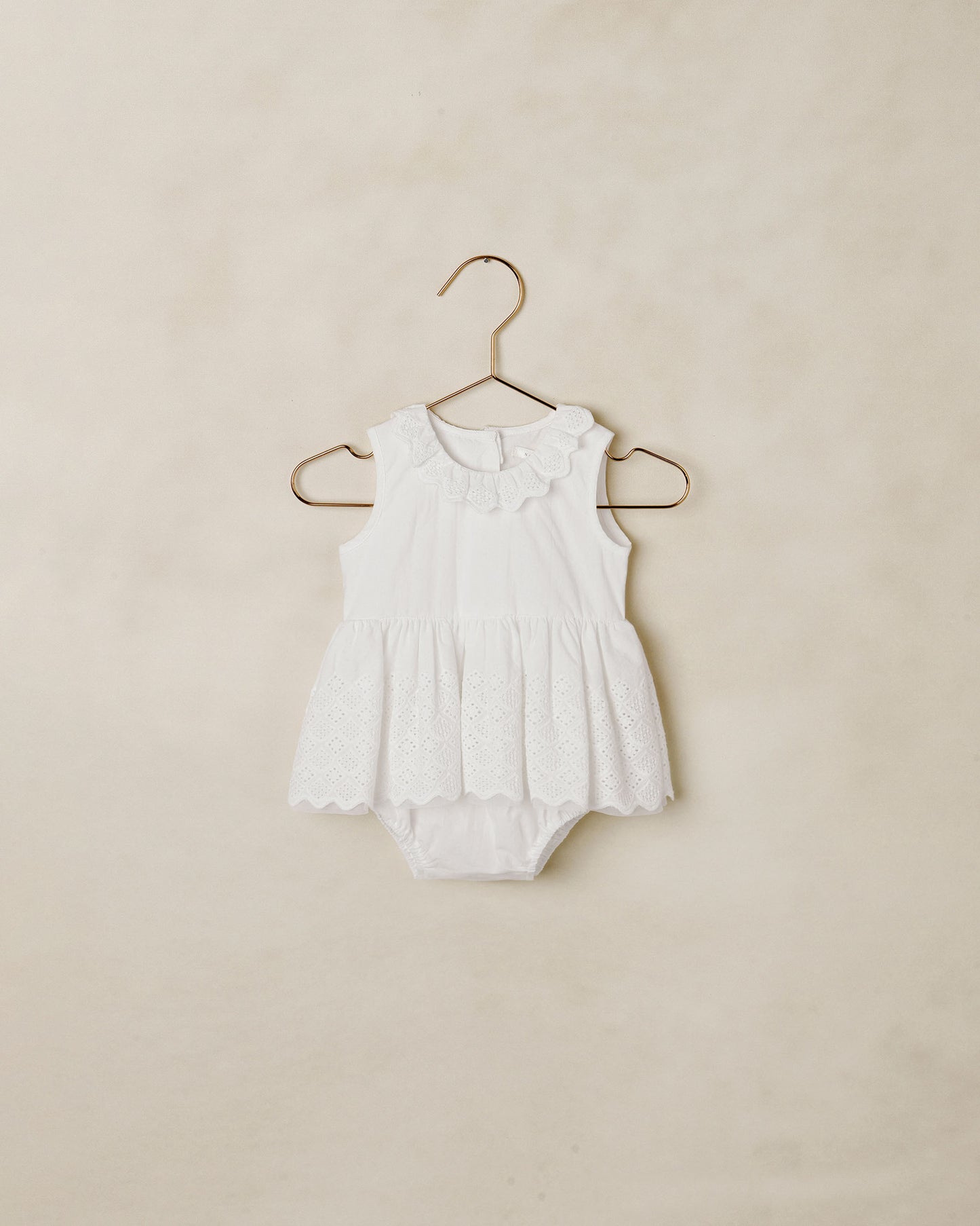 Georgia Romper White - Rylee + Cru | Kids Clothes | Trendy Baby Clothes | Modern Infant Outfits |