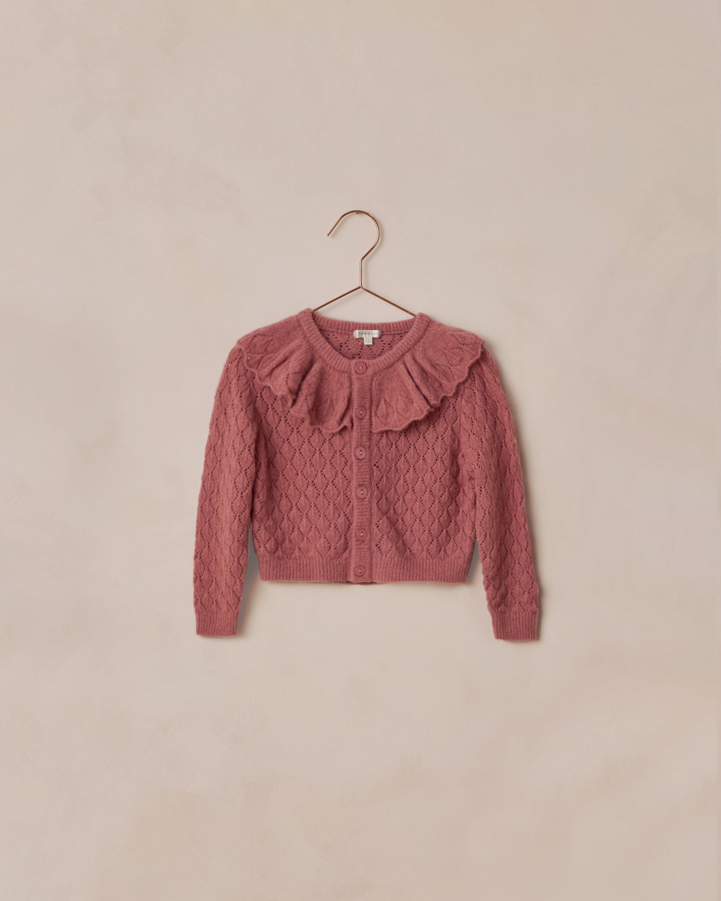 Ruffle Cardigan | Raspberry - Rylee + Cru | Kids Clothes | Trendy Baby Clothes | Modern Infant Outfits |
