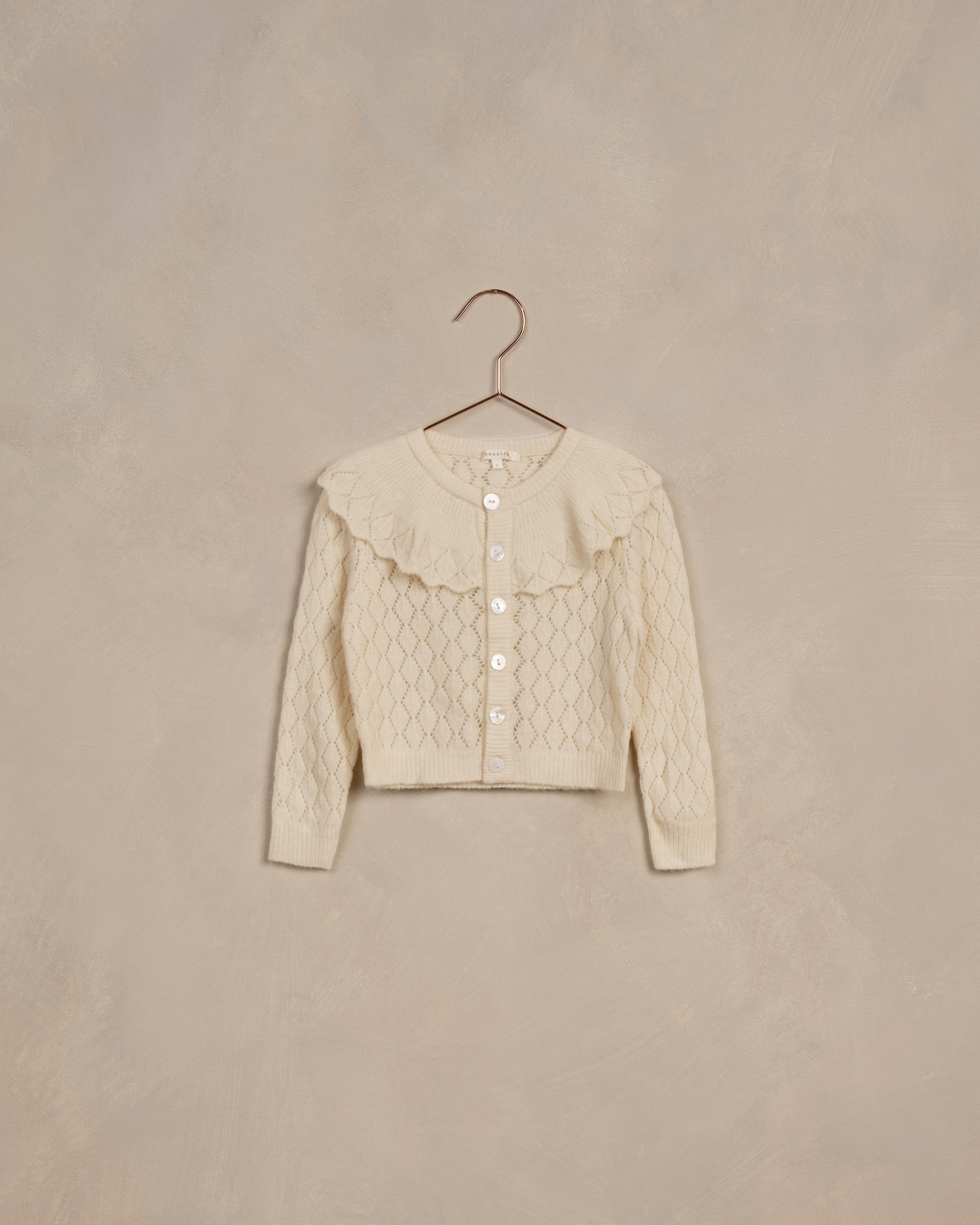 Ruffle Cardigan || Ivory