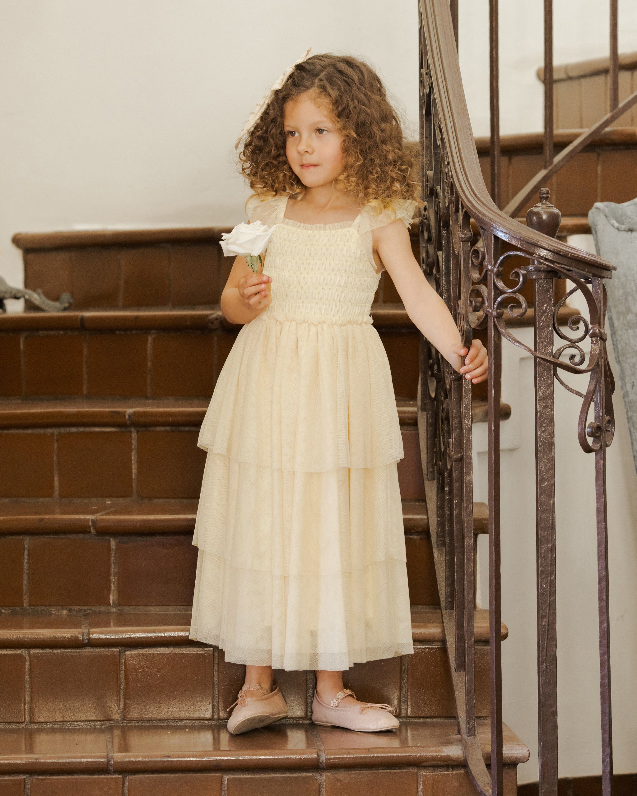 Valentina Dress || Lemon - Rylee + Cru | Kids Clothes | Trendy Baby Clothes | Modern Infant Outfits |