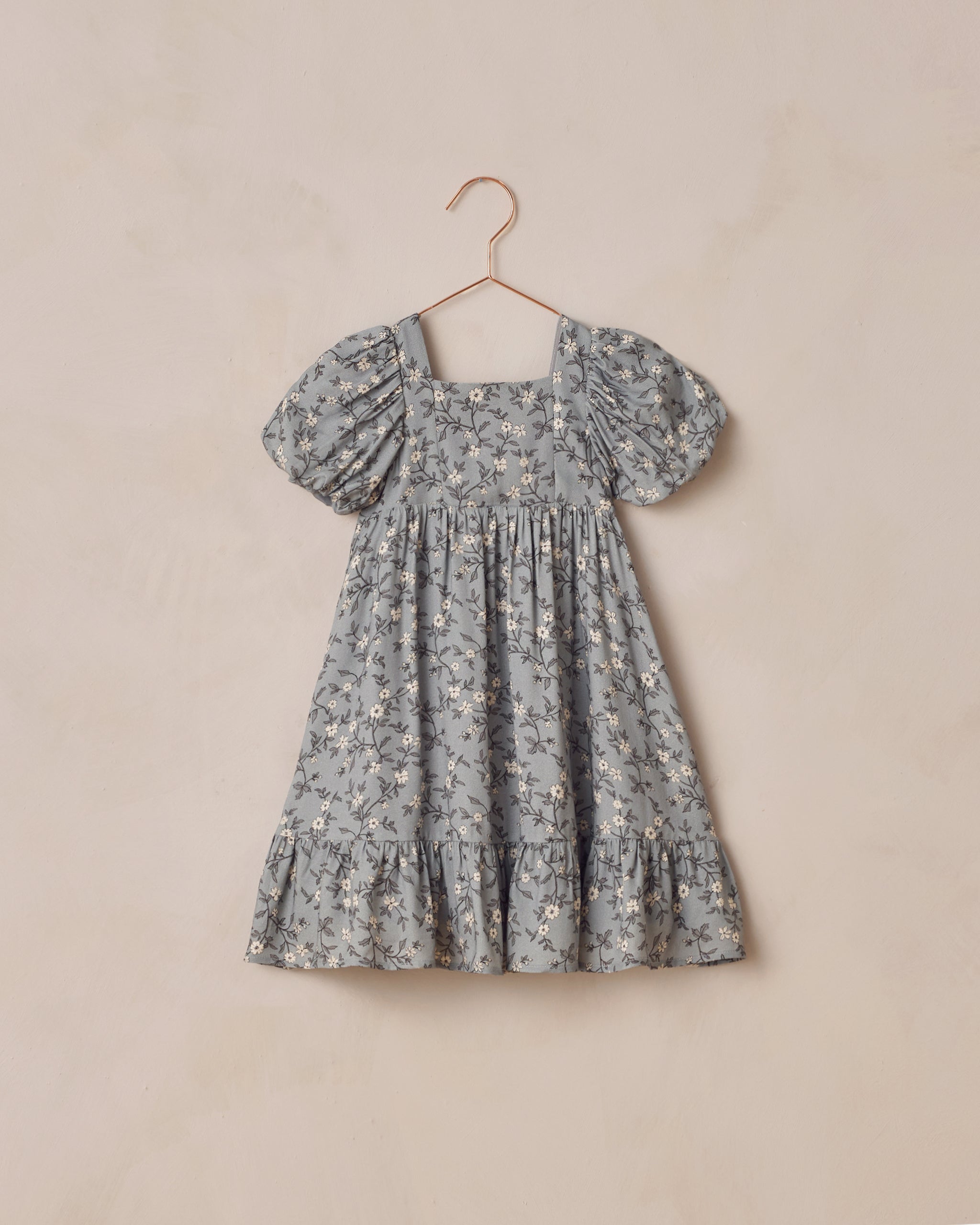 Augusta Dress | French Blue Floral - Rylee + Cru | Kids Clothes | Trendy Baby Clothes | Modern Infant Outfits |