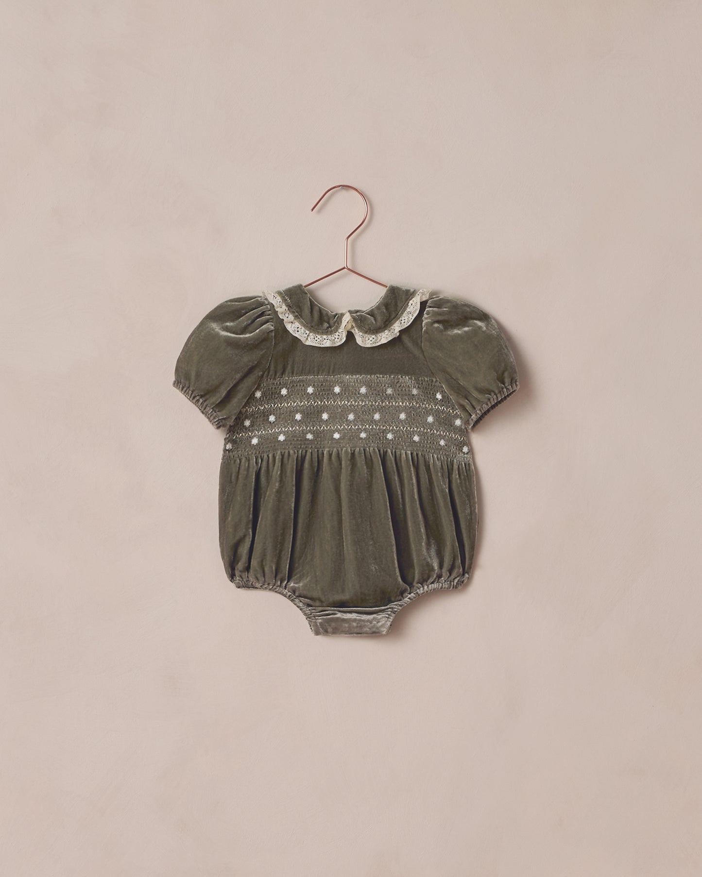 Elizabeth Romper | Pine - Rylee + Cru | Kids Clothes | Trendy Baby Clothes | Modern Infant Outfits |