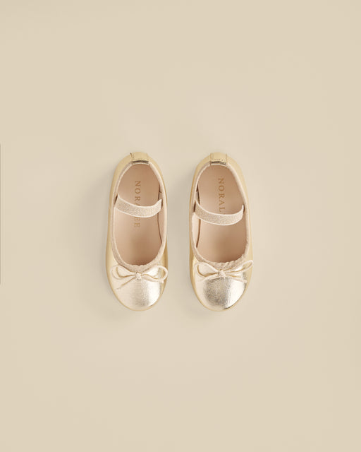 Ballet Flats || Metallic Ecru