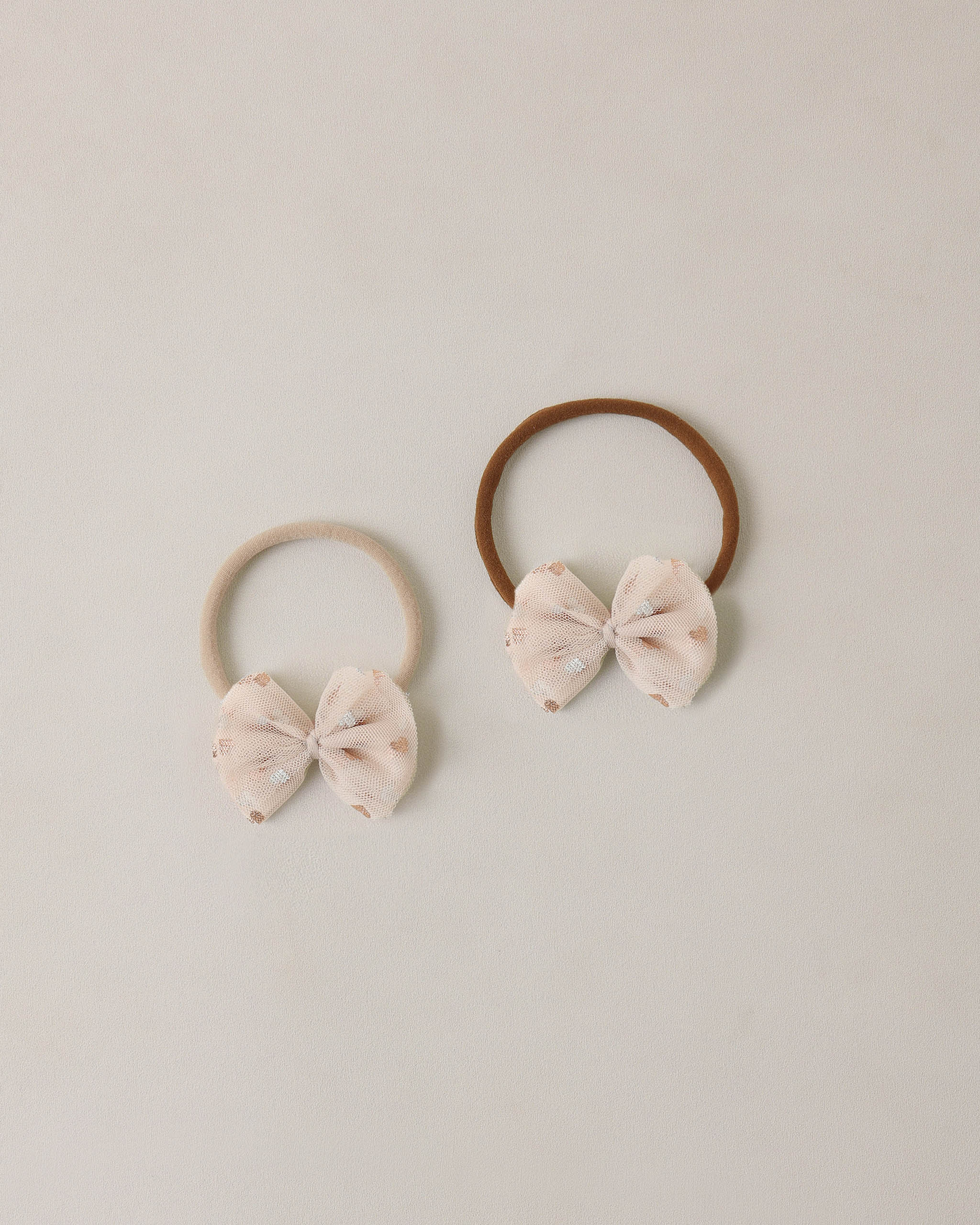 Flutter 薄纱发带 |玫瑰金心形