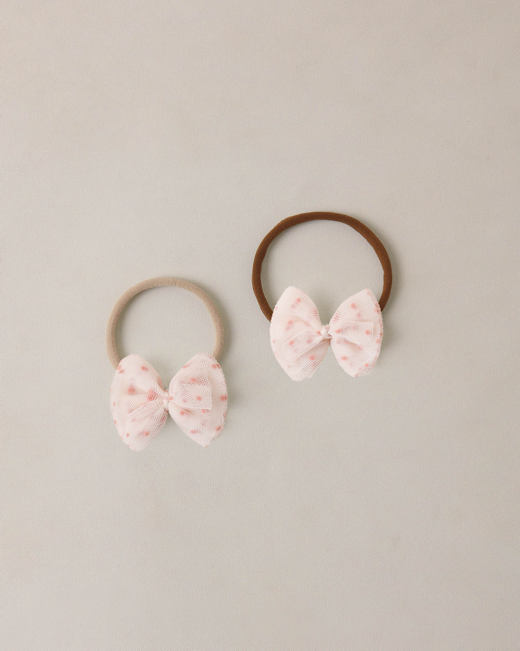 Flutter 薄纱发带 |粉色圆点