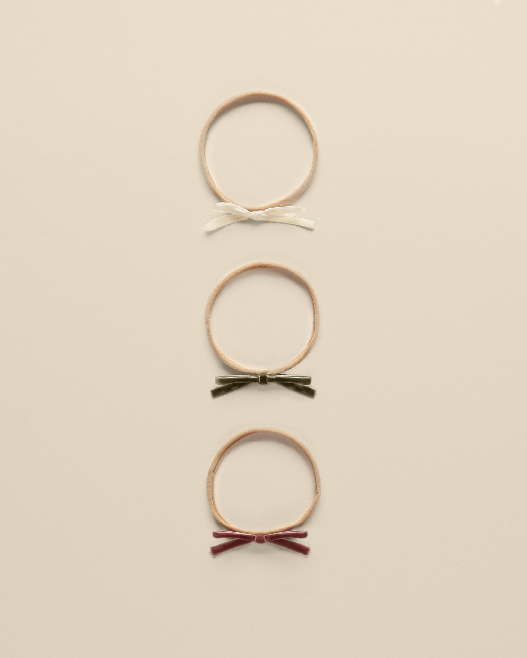 Velvet Bow Headbands || Ivory, Olive, Poppy