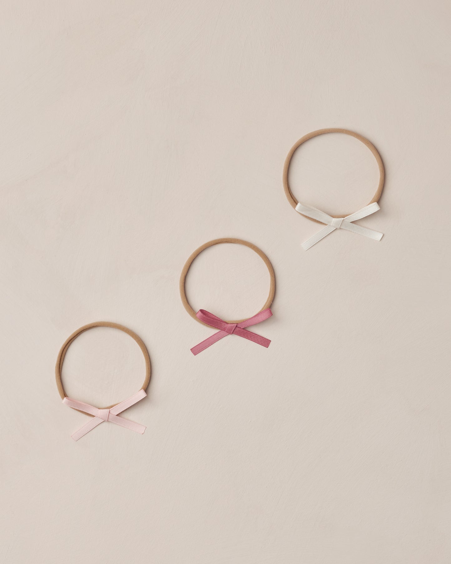 Baby Bow Headbands | Ivory, Rose, Raspberry - Rylee + Cru | Kids Clothes | Trendy Baby Clothes | Modern Infant Outfits |