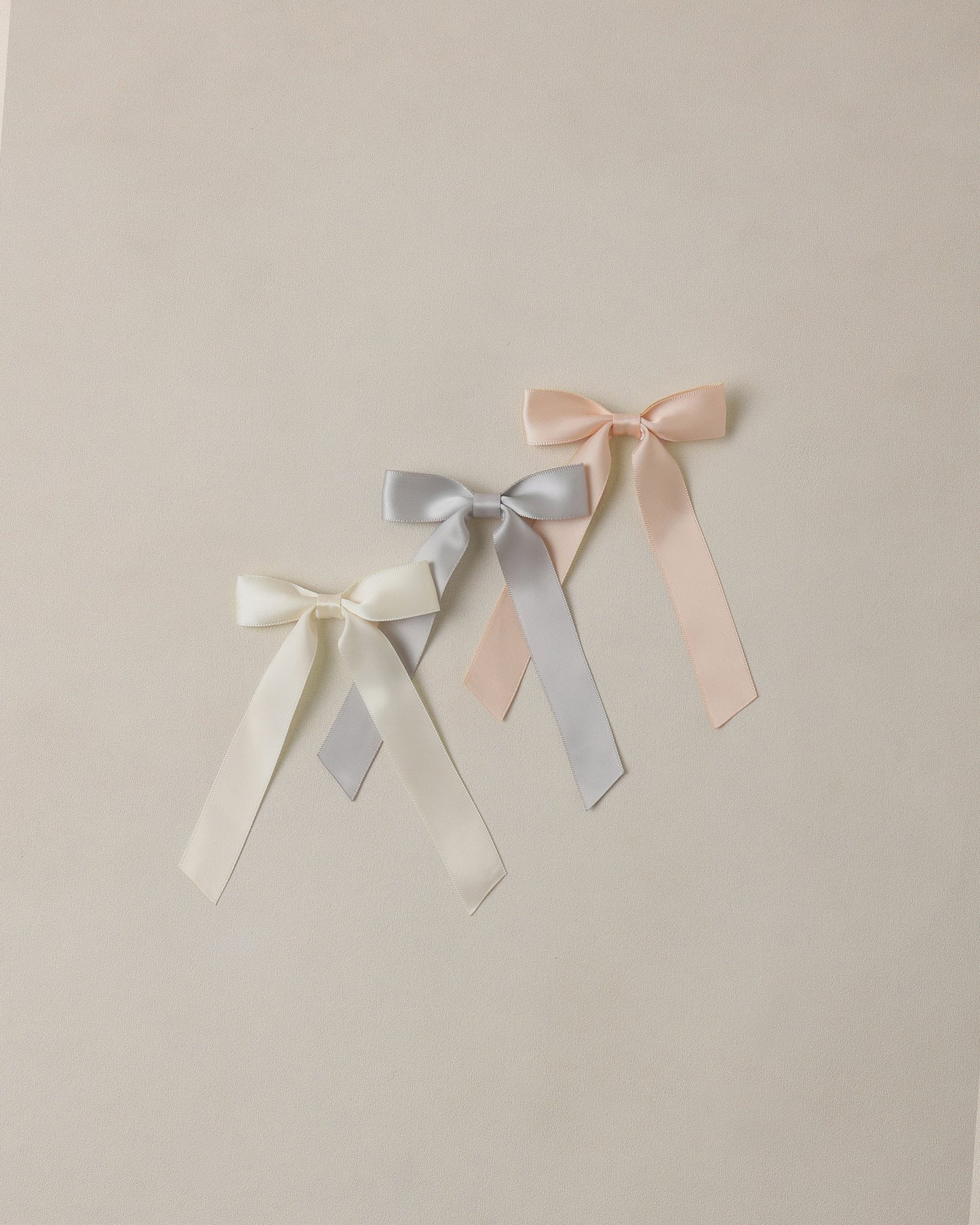 Satin Ribbon Bows Pearl, Ivory, Mist - Rylee + Cru | Kids Clothes | Trendy Baby Clothes | Modern Infant Outfits |