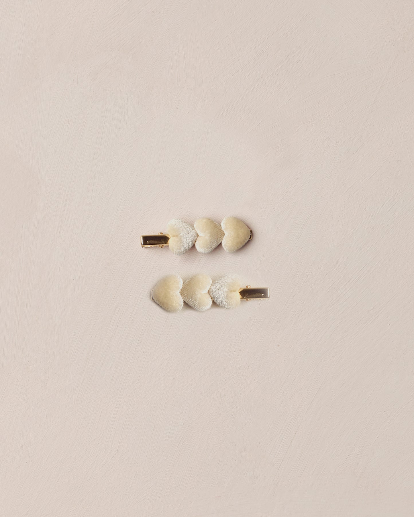 Velvet Heart Clips | Ecru - Rylee + Cru | Kids Clothes | Trendy Baby Clothes | Modern Infant Outfits |