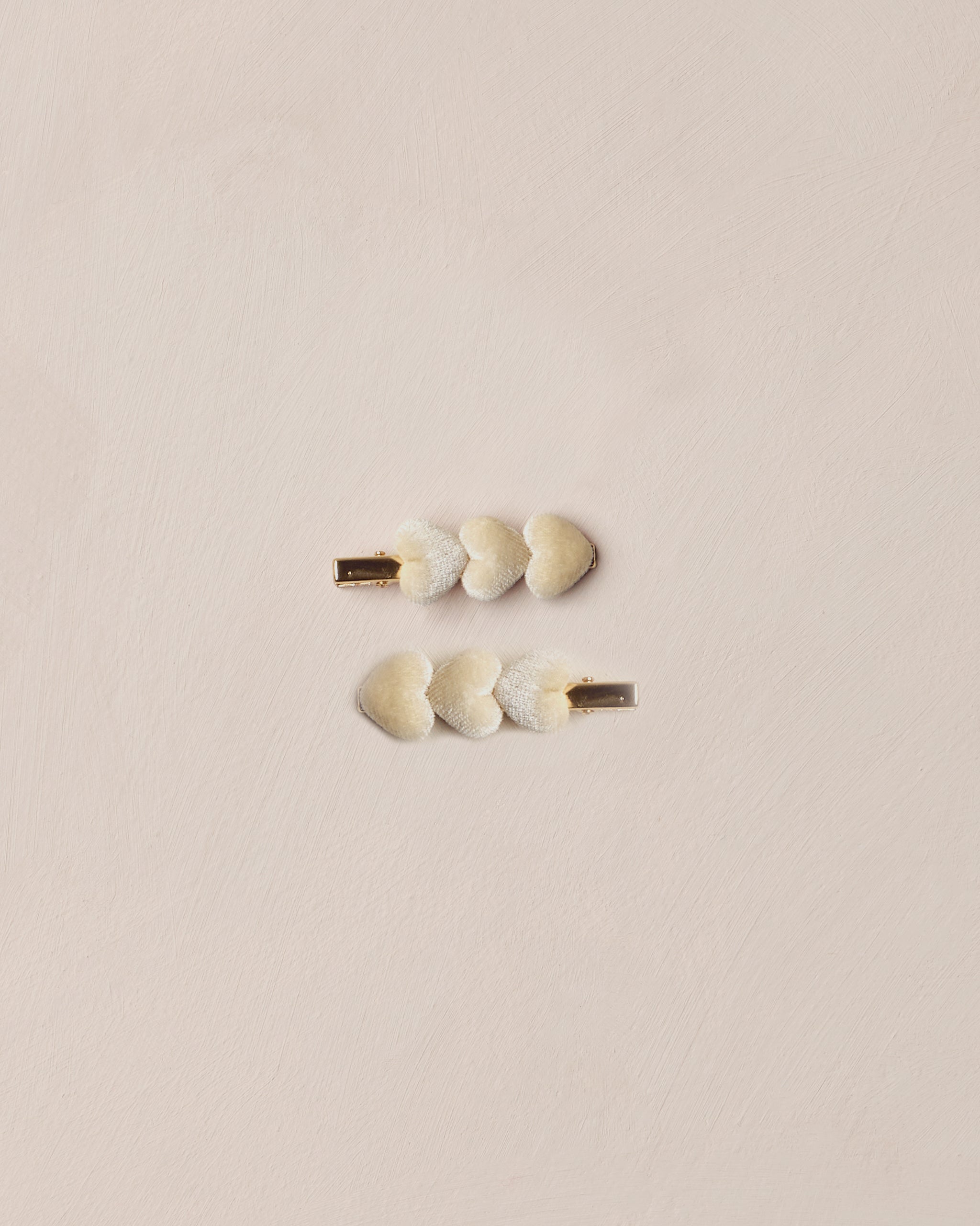 Velvet Heart Clips | Ecru - Rylee + Cru | Kids Clothes | Trendy Baby Clothes | Modern Infant Outfits |