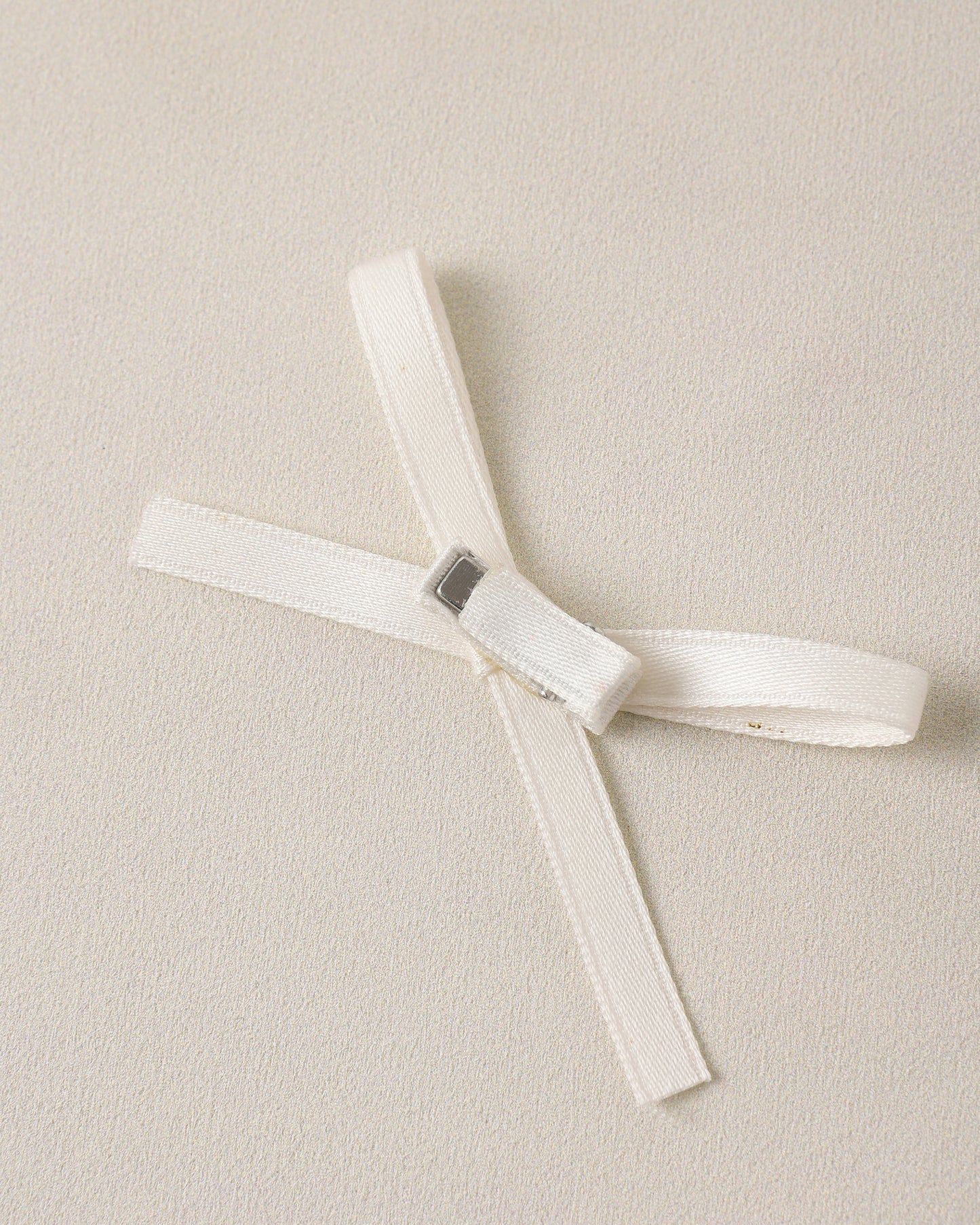 Mini Satin Ribbon Bows Pearl, Ivory - Rylee + Cru | Kids Clothes | Trendy Baby Clothes | Modern Infant Outfits |