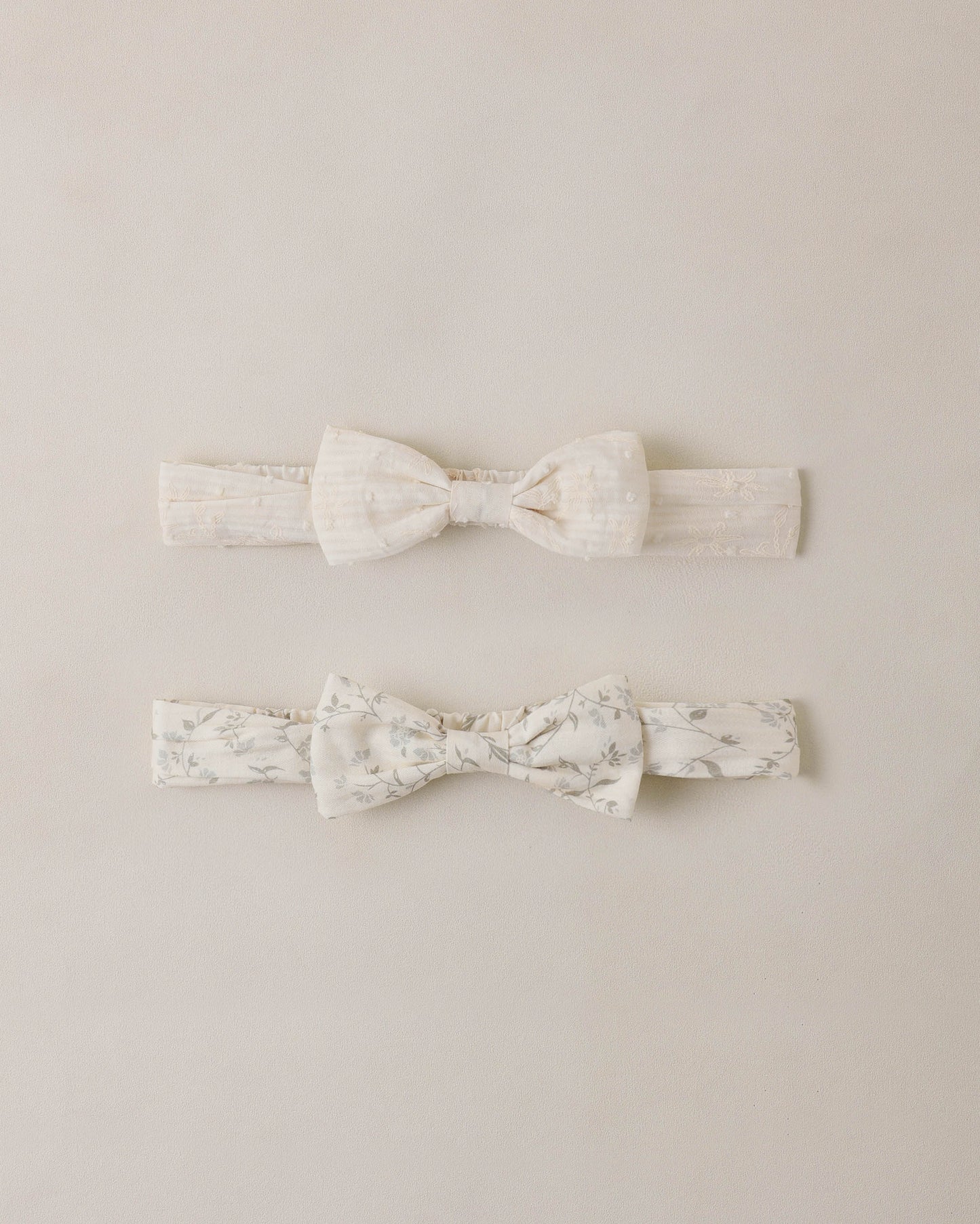 Baby Bow Headband Set Ivory, Vines - Rylee + Cru | Kids Clothes | Trendy Baby Clothes | Modern Infant Outfits |