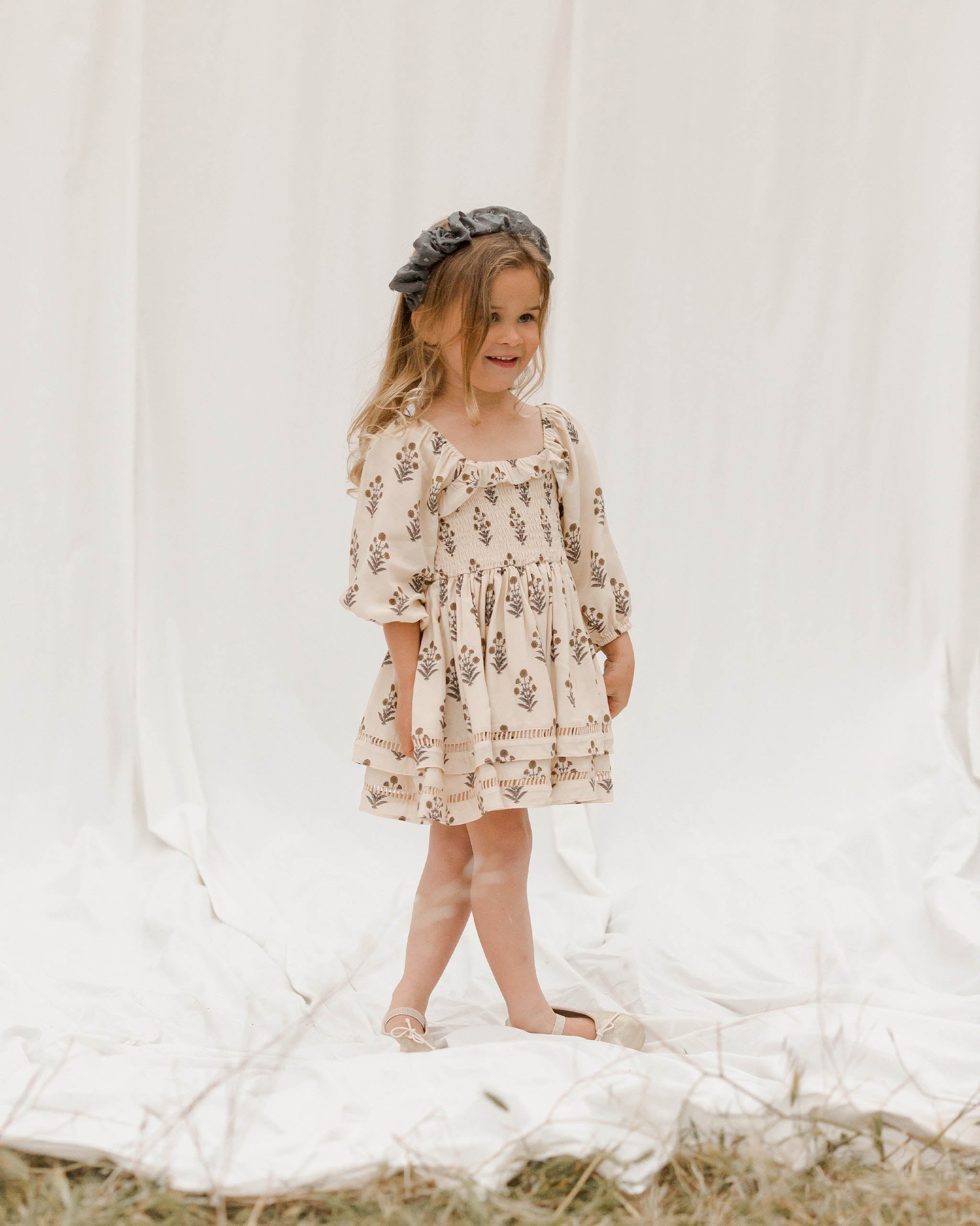 Elodie Dress || Poppy - Rylee + Cru | Kids Clothes | Trendy Baby Clothes | Modern Infant Outfits |