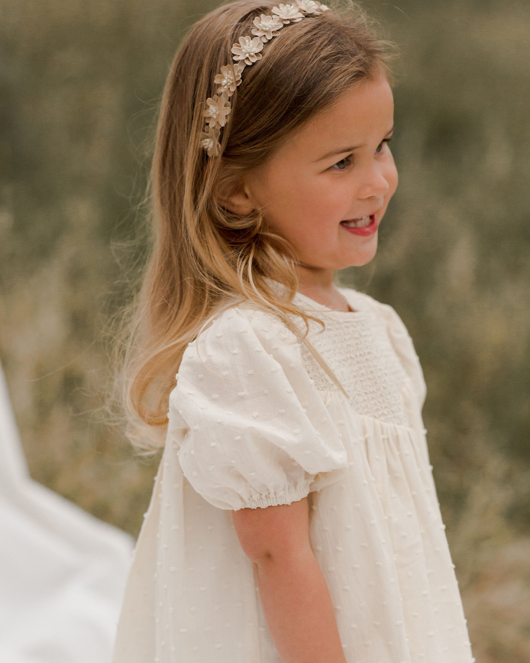 Daphne Dress || Natural - Rylee + Cru | Kids Clothes | Trendy Baby Clothes | Modern Infant Outfits |