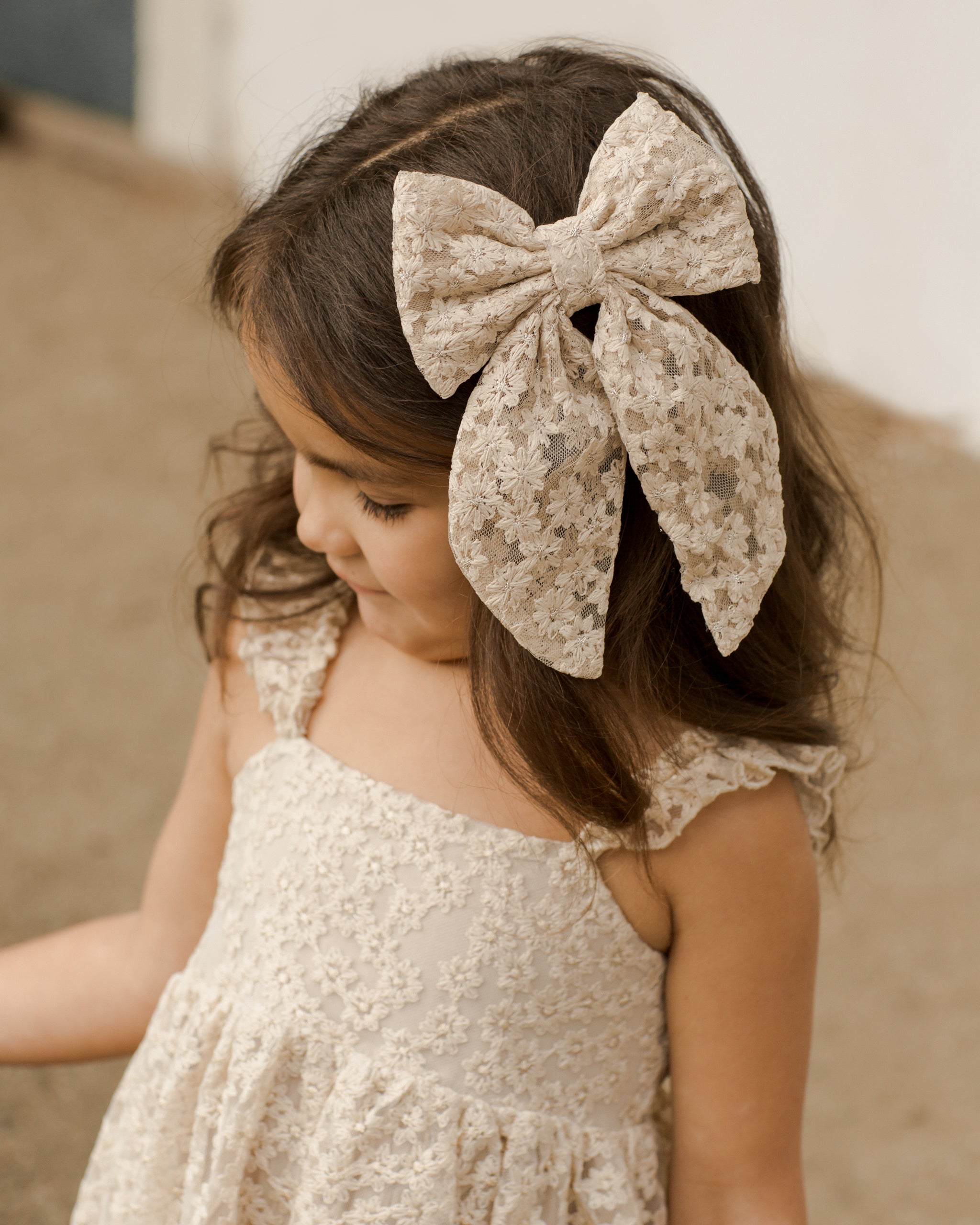 Oversized Bow || Champagne - Rylee + Cru | Kids Clothes | Trendy Baby Clothes | Modern Infant Outfits |