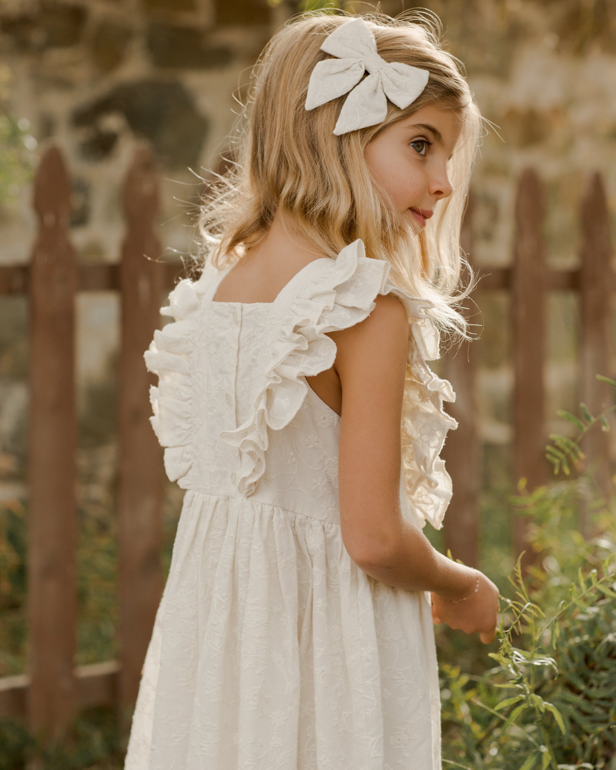 Rosemary Dress || Ivory - Rylee + Cru | Kids Clothes | Trendy Baby Clothes | Modern Infant Outfits |
