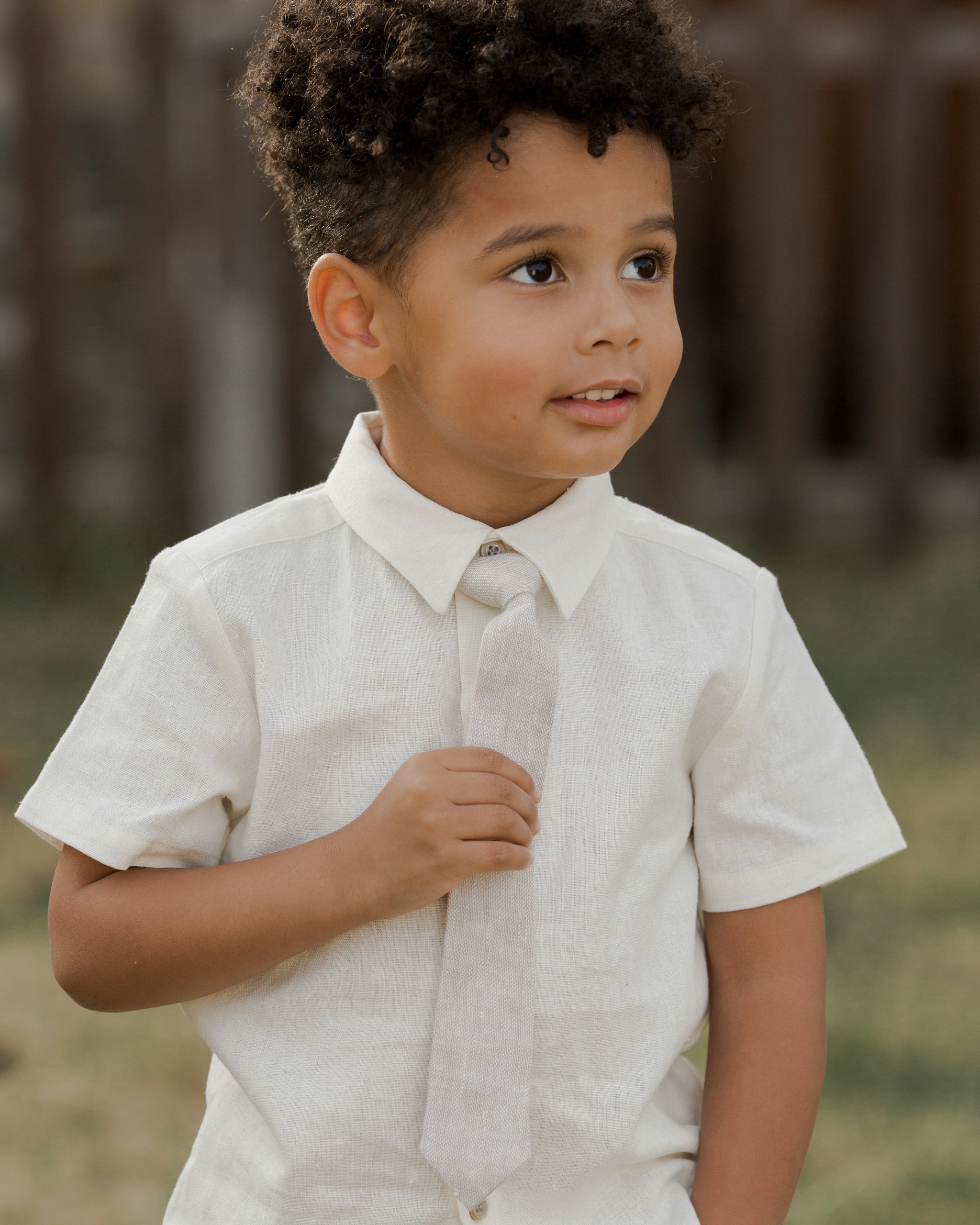Skinny Tie || Linen - Rylee + Cru | Kids Clothes | Trendy Baby Clothes | Modern Infant Outfits |
