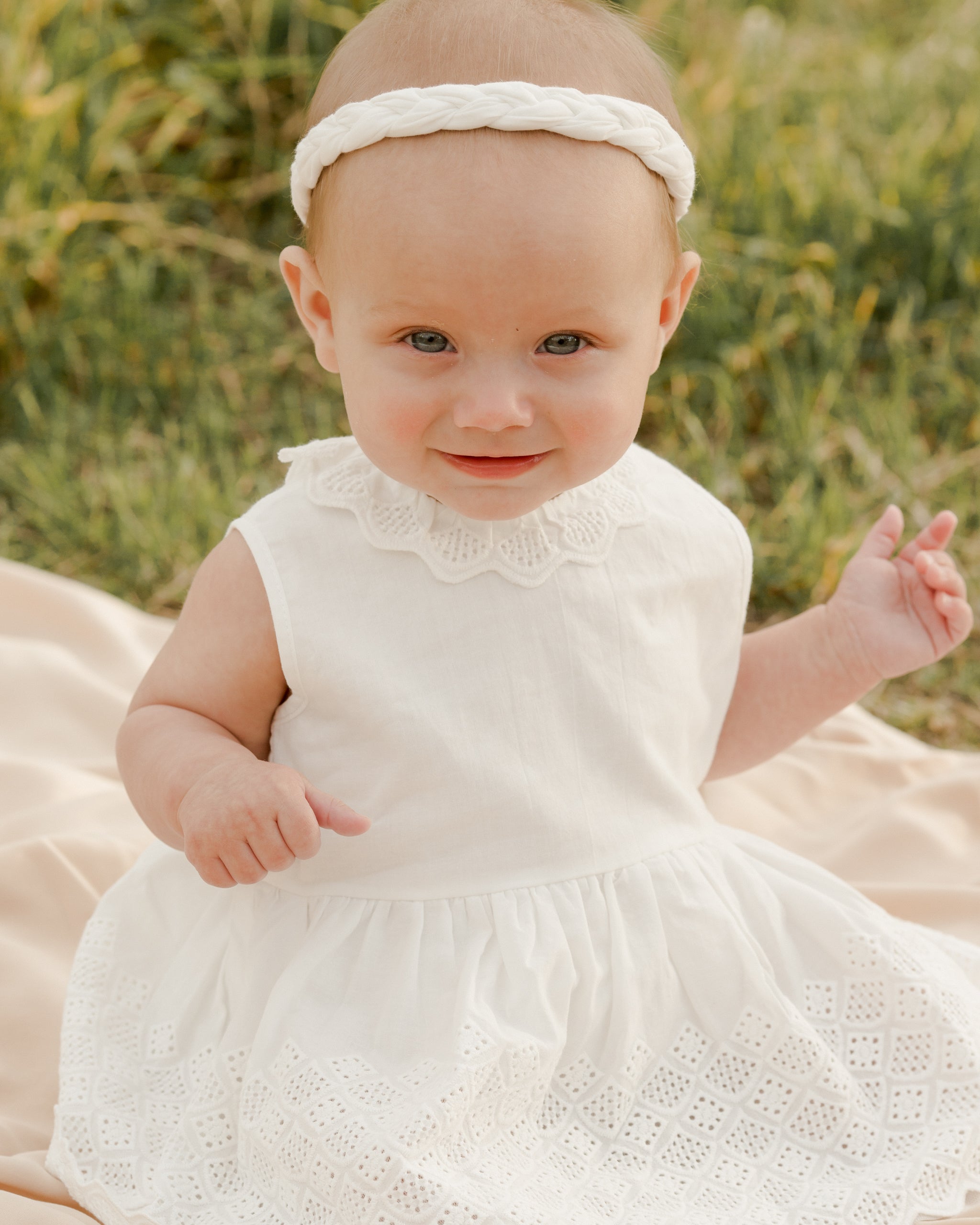 Georgia Dress || White - Rylee + Cru | Kids Clothes | Trendy Baby Clothes | Modern Infant Outfits |
