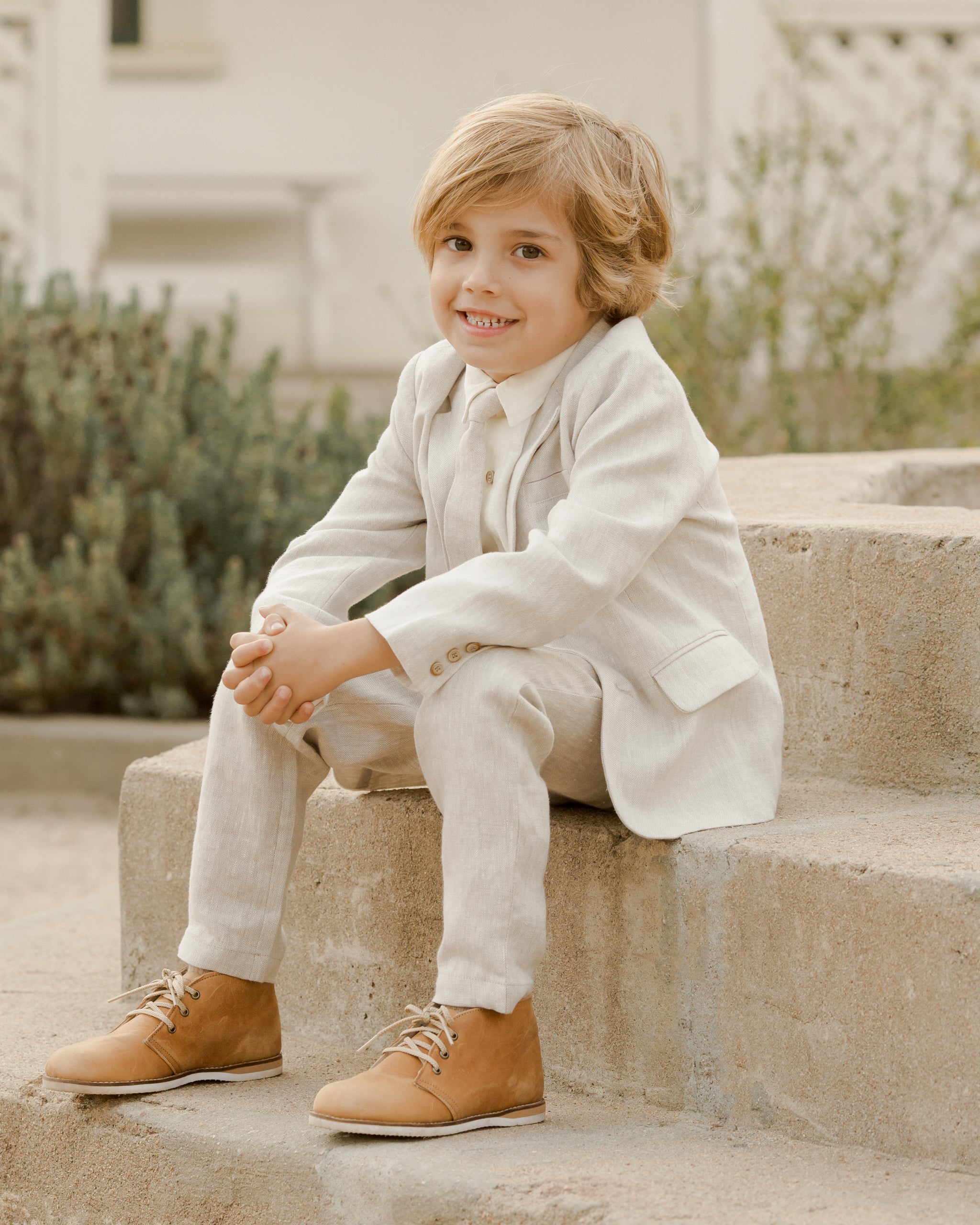 Harrison Button Down || Ivory - Rylee + Cru | Kids Clothes | Trendy Baby Clothes | Modern Infant Outfits |