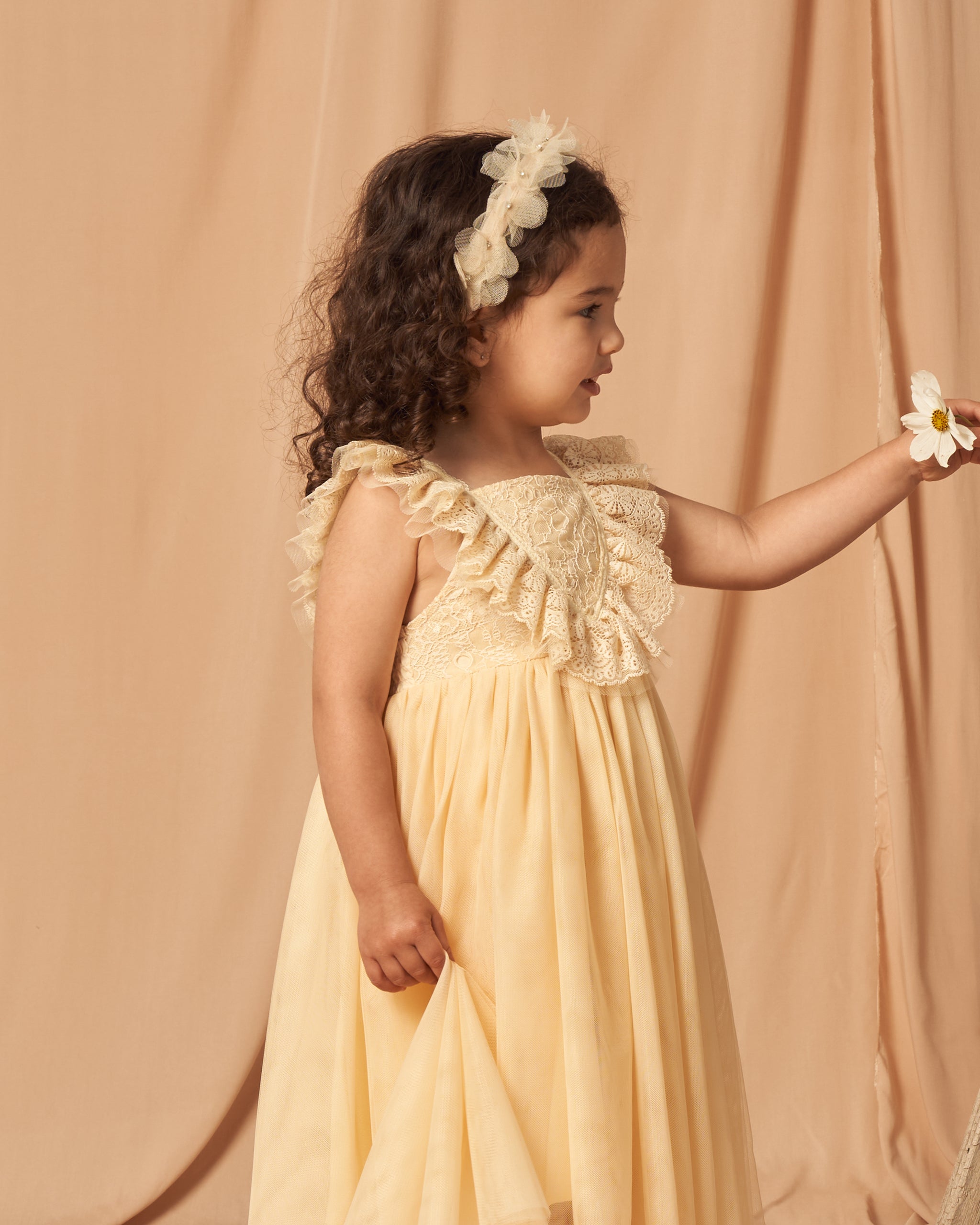 Dorthea Dress || Champagne - Rylee + Cru | Kids Clothes | Trendy Baby Clothes | Modern Infant Outfits |