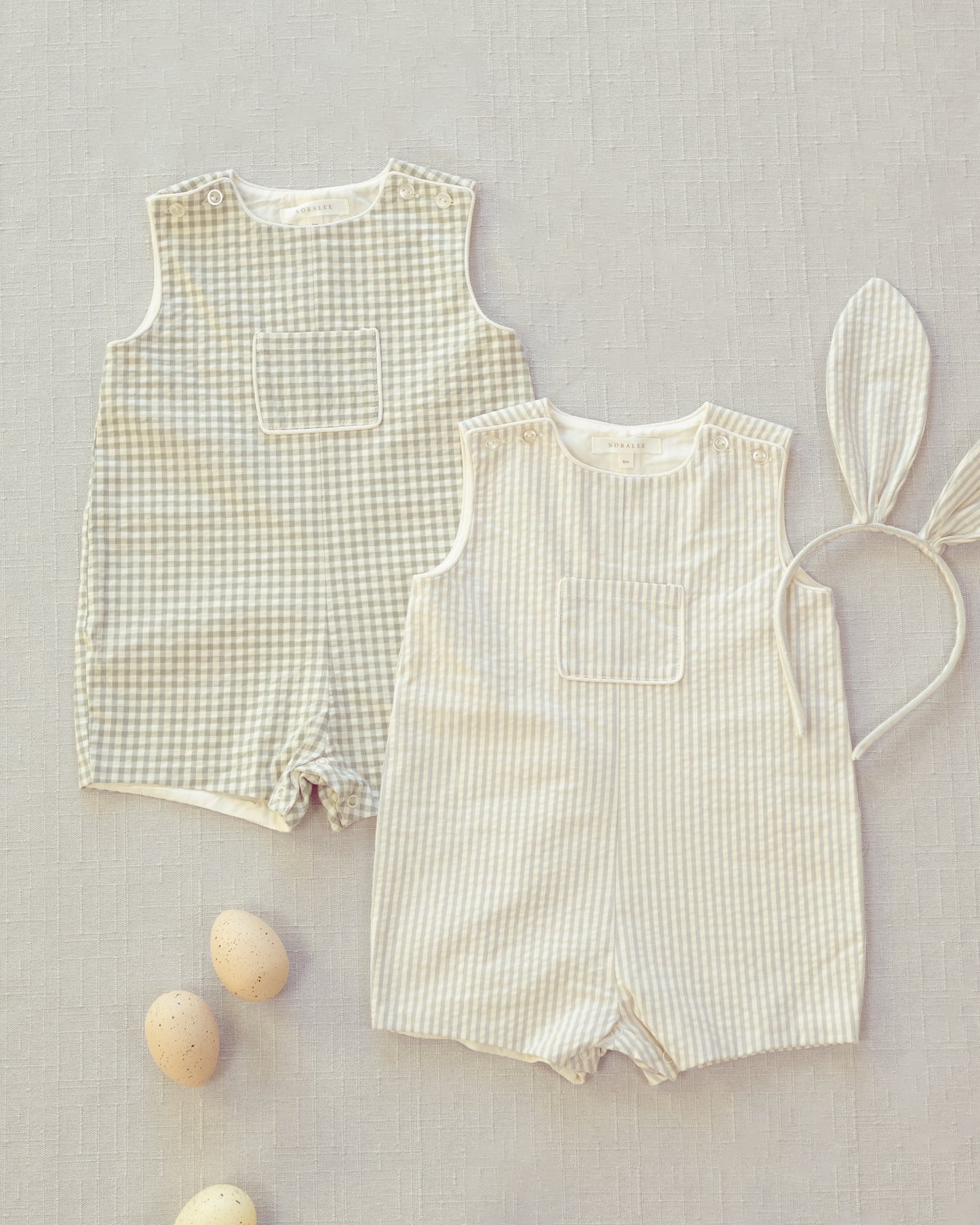Georgie Romper Sky Stripe - Rylee + Cru | Kids Clothes | Trendy Baby Clothes | Modern Infant Outfits |
