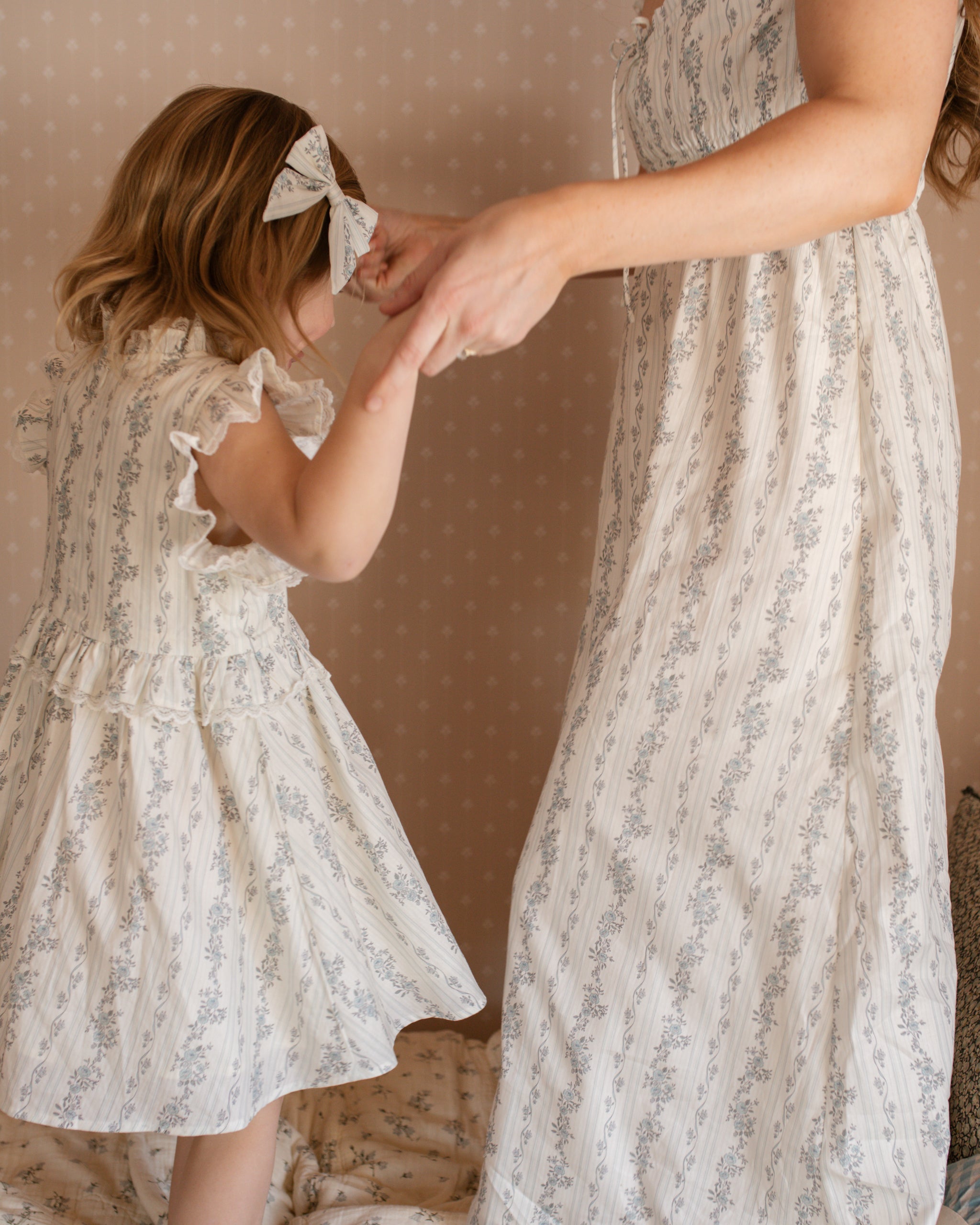 Norah Bow French Floral Stripe - Rylee + Cru | Kids Clothes | Trendy Baby Clothes | Modern Infant Outfits |