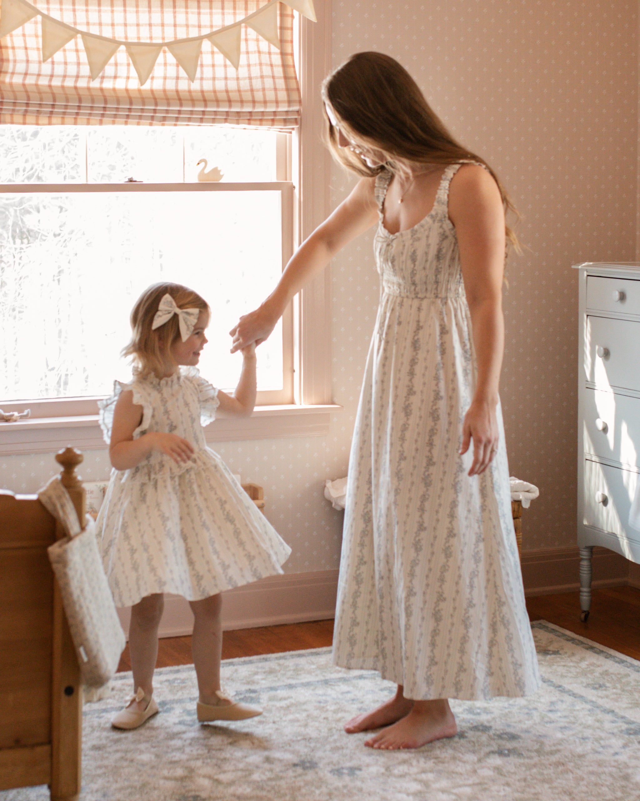 Women's Jane Dress French Floral Stripe - Rylee + Cru | Kids Clothes | Trendy Baby Clothes | Modern Infant Outfits |