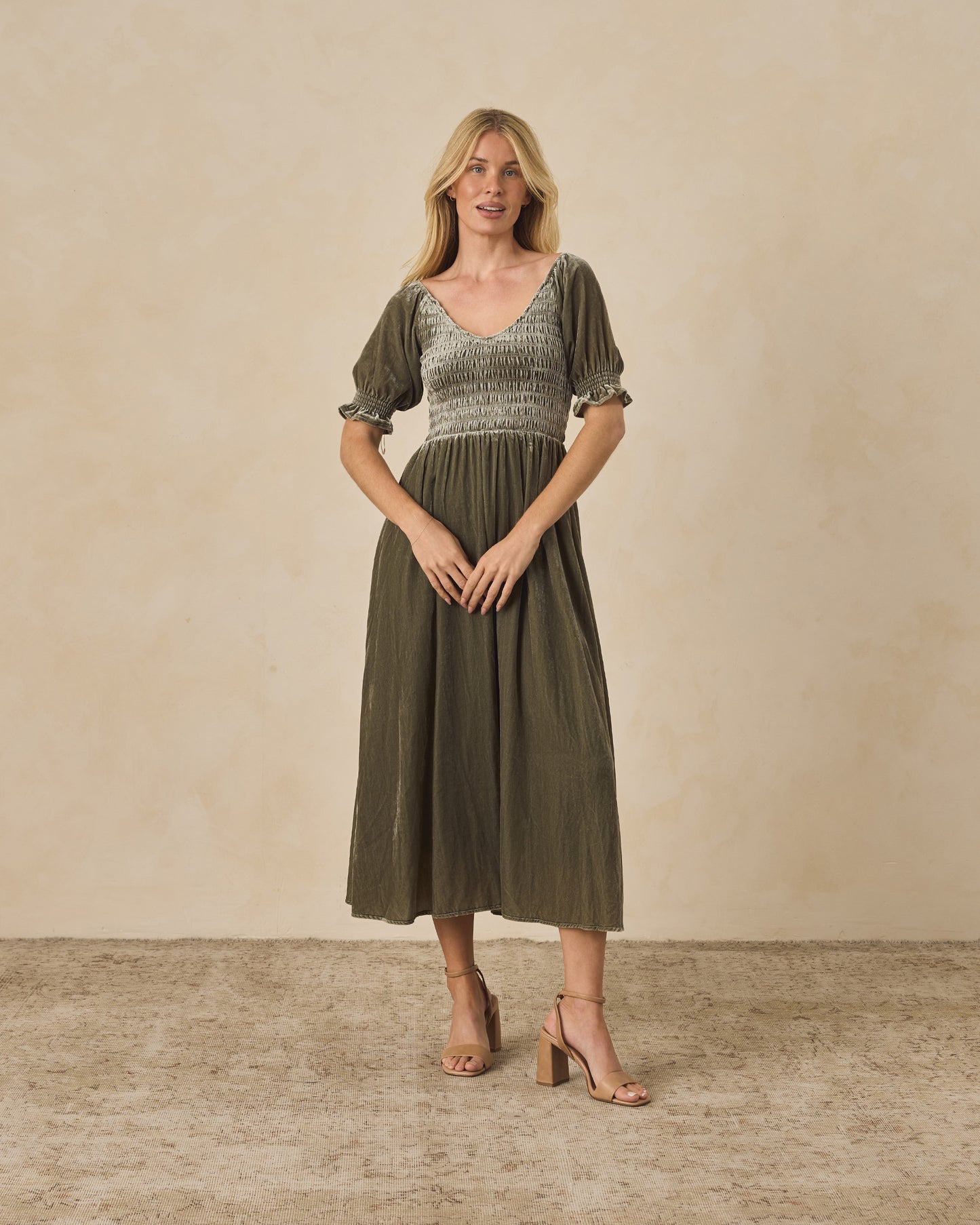 Adele Dress | Pine - Rylee + Cru | Kids Clothes | Trendy Baby Clothes | Modern Infant Outfits |