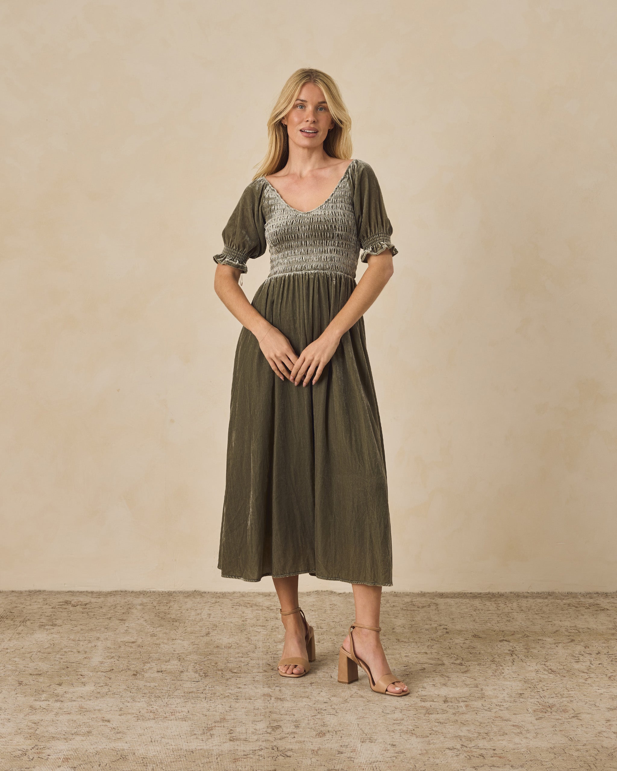 Adele Dress | Pine - Rylee + Cru | Kids Clothes | Trendy Baby Clothes | Modern Infant Outfits |