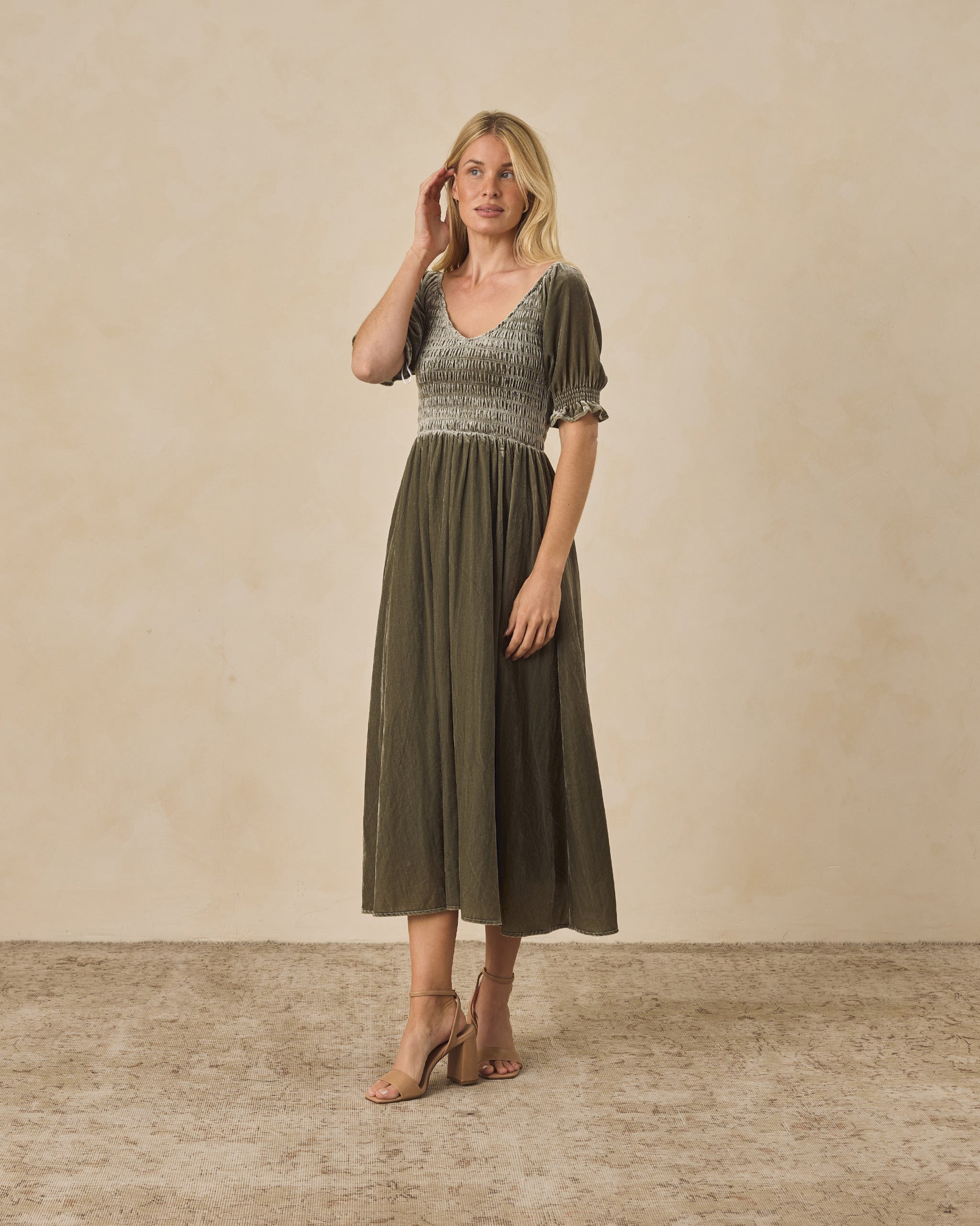 Adele Dress | Pine - Rylee + Cru | Kids Clothes | Trendy Baby Clothes | Modern Infant Outfits |