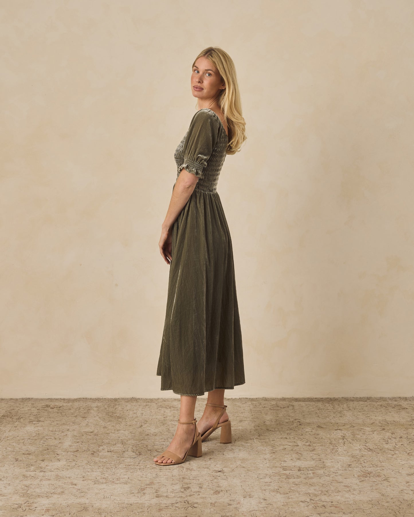 Adele Dress | Pine - Rylee + Cru | Kids Clothes | Trendy Baby Clothes | Modern Infant Outfits |