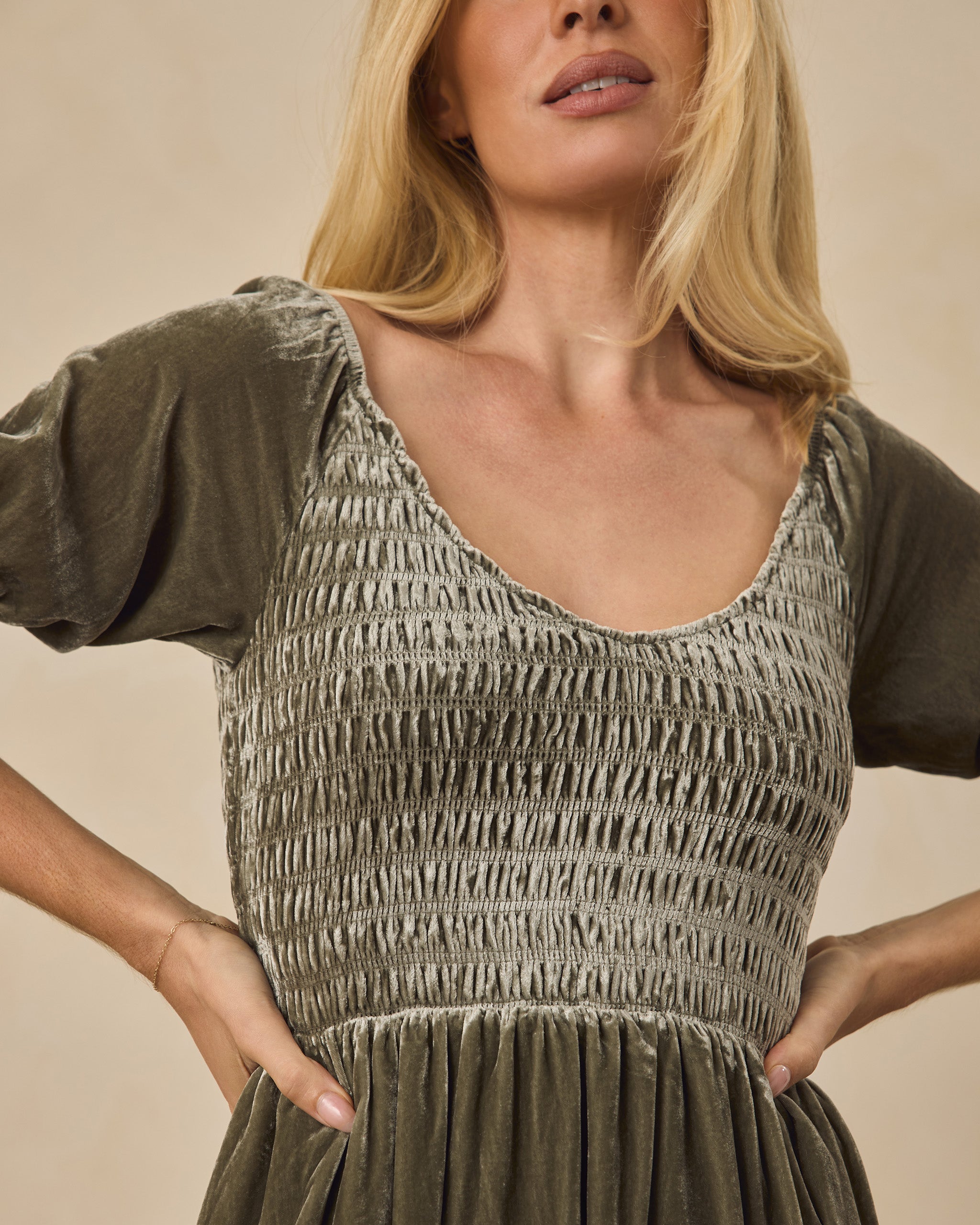 Adele Dress | Pine - Rylee + Cru | Kids Clothes | Trendy Baby Clothes | Modern Infant Outfits |