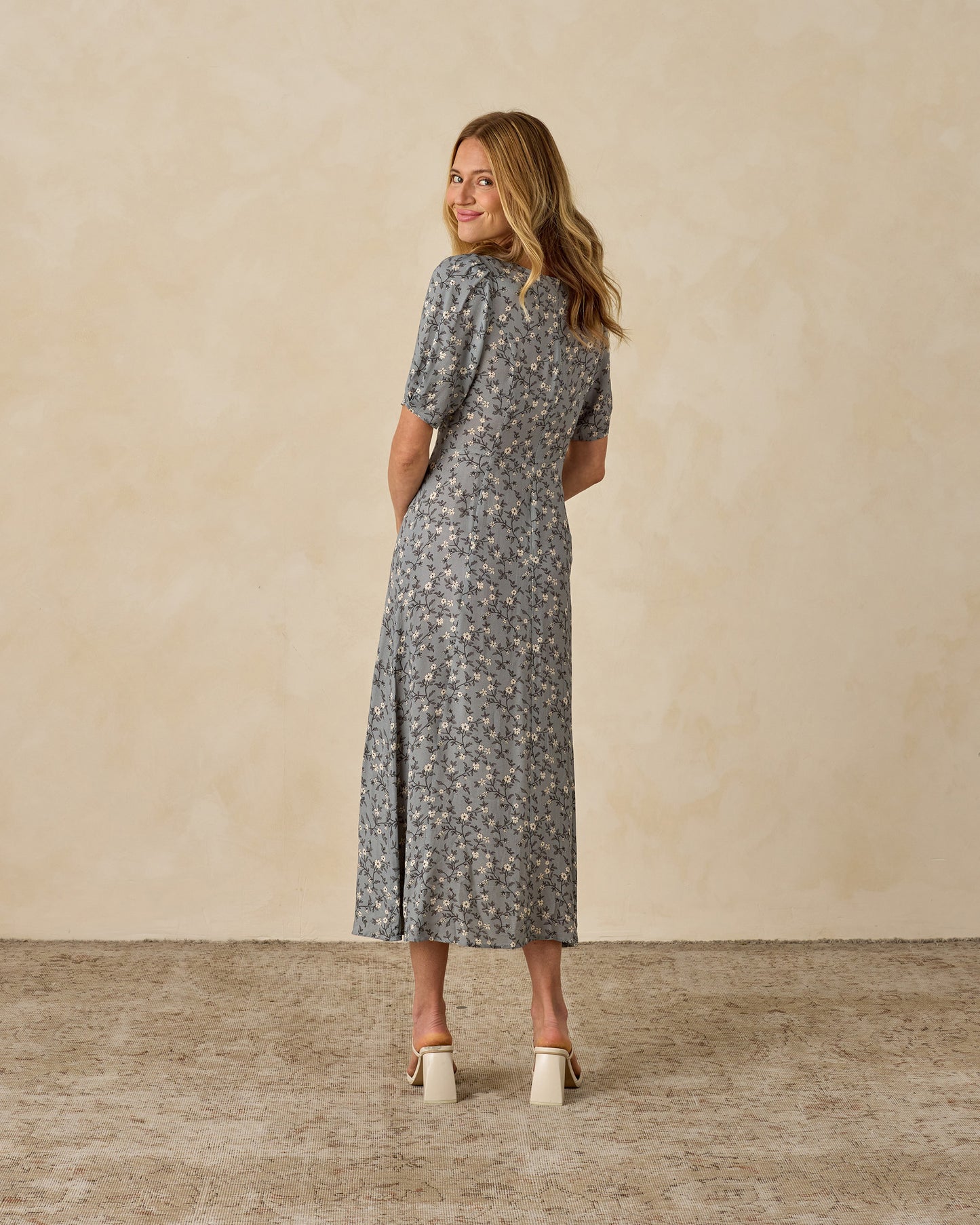 Violet Dress || French Blue Floral - Rylee + Cru | Kids Clothes | Trendy Baby Clothes | Modern Infant Outfits |