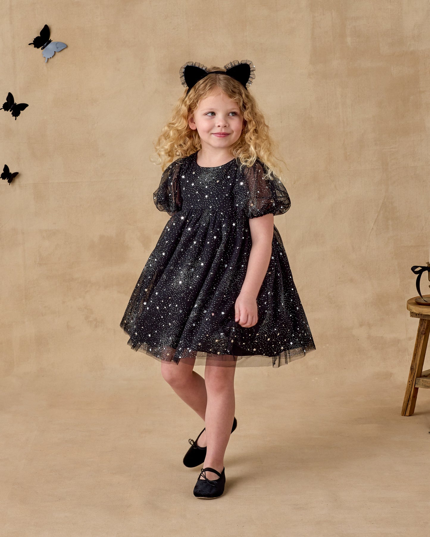 Luna Dress | Night Sky - Rylee + Cru | Kids Clothes | Trendy Baby Clothes | Modern Infant Outfits |