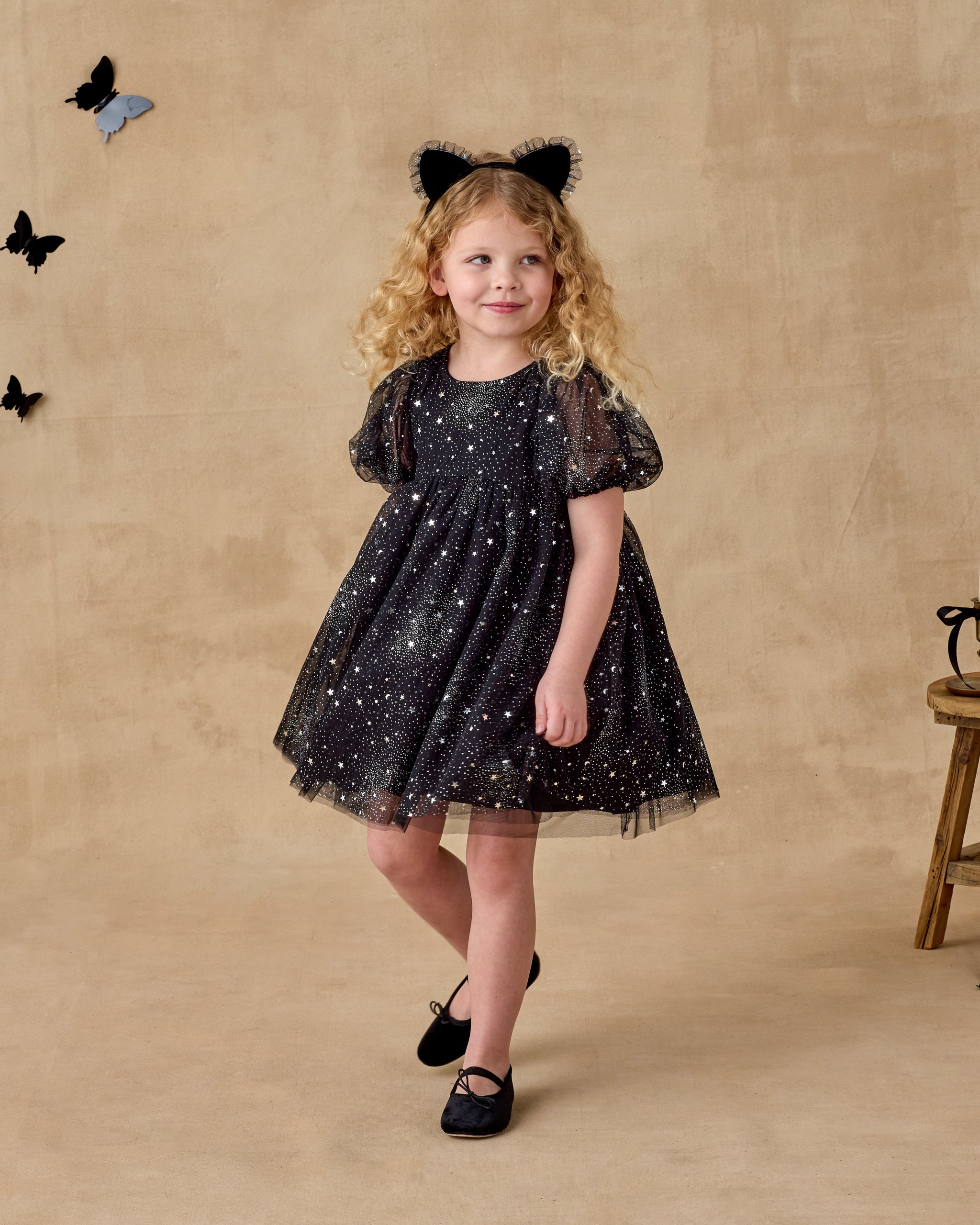 Luna Dress | Night Sky - Rylee + Cru | Kids Clothes | Trendy Baby Clothes | Modern Infant Outfits |